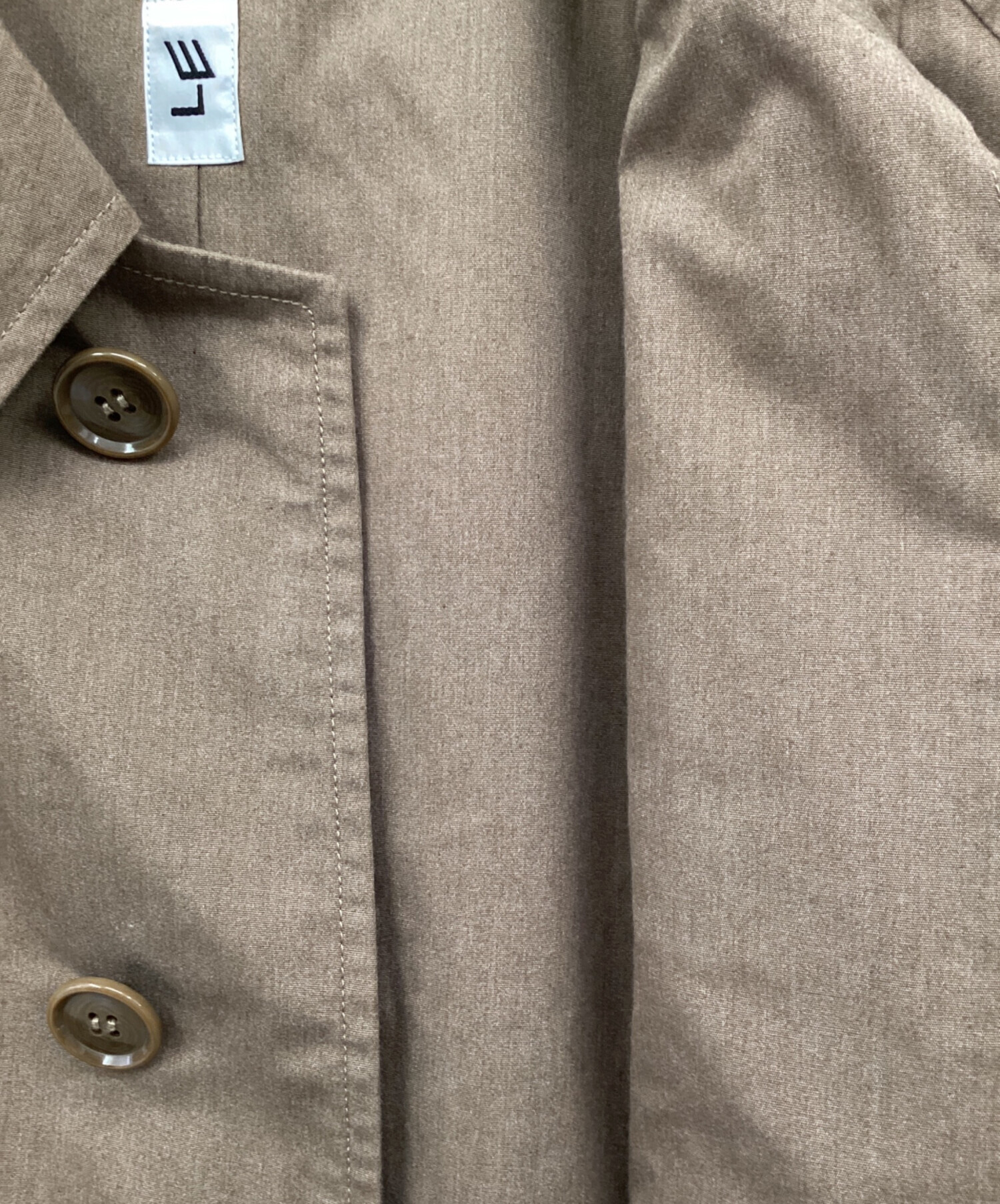 中古・古着通販】LE (エルイー) T/Cバルカラーコート ベージュ サイズ