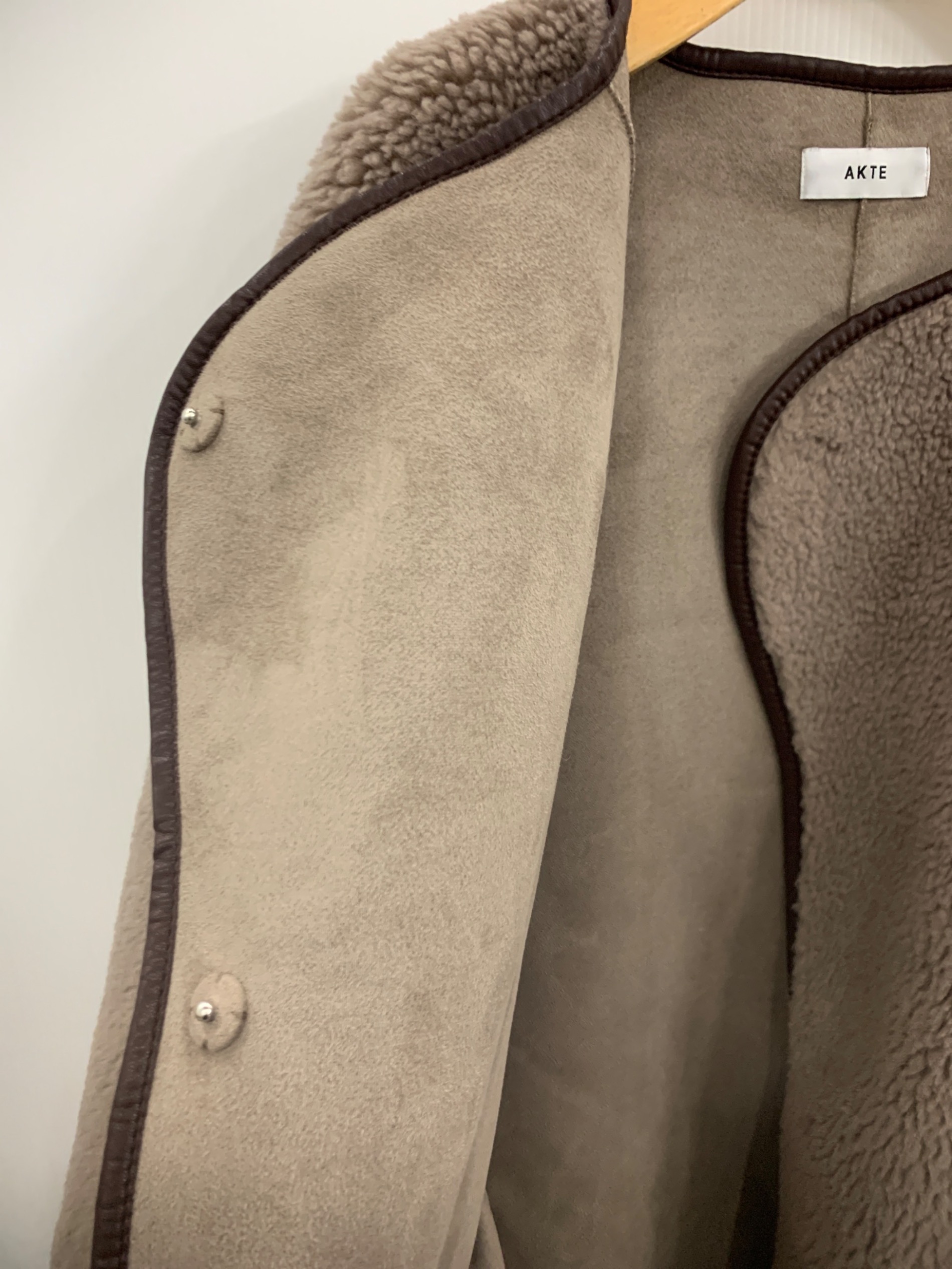 中古・古着通販】AKTE (アクテ) ロングボアコート ブラウン サイズ:F