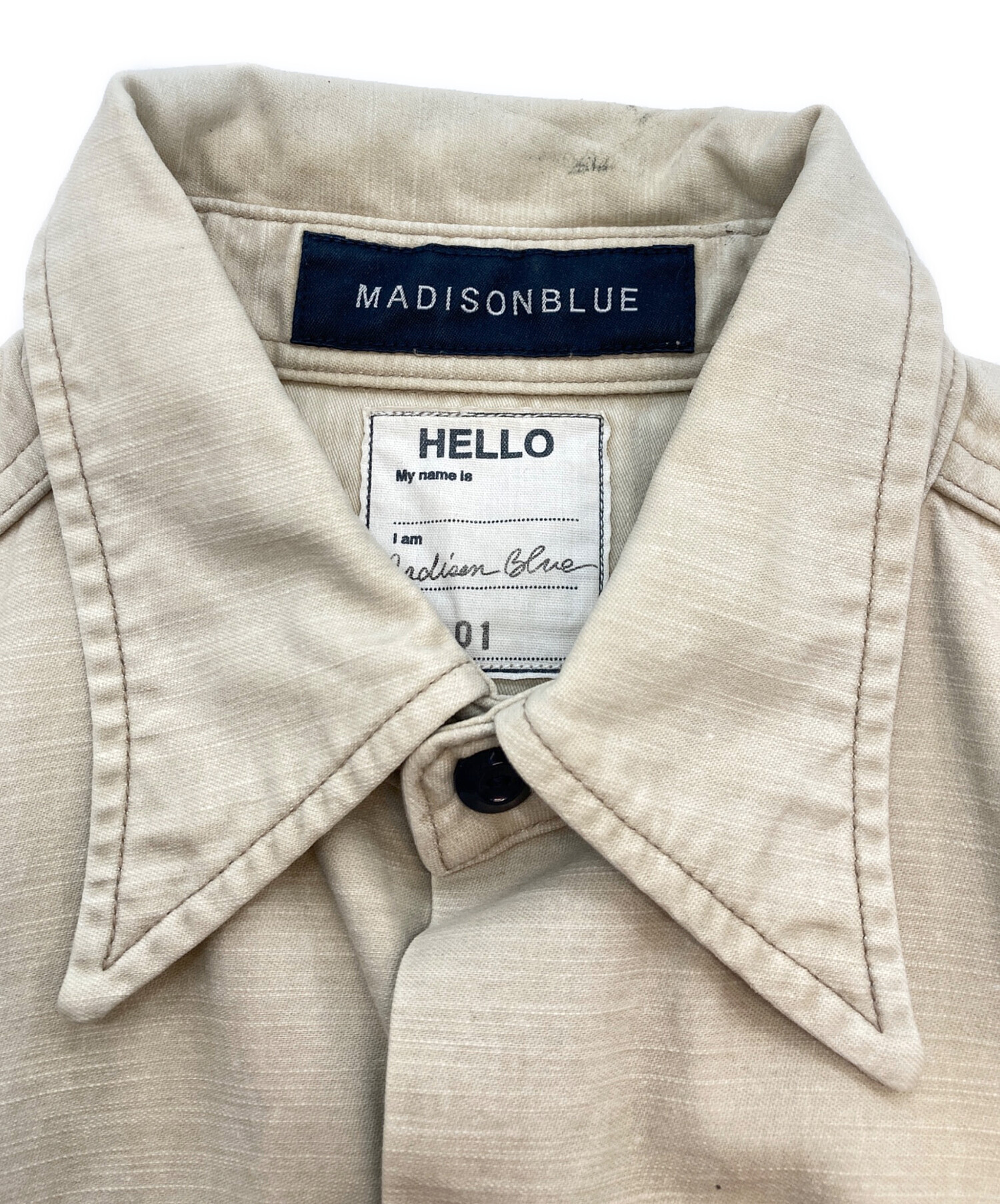 MADISONBLUE マディソンブルー ハンプトン長袖シャツ ホワイト 01