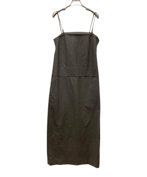 YLEVE イレーヴ 日本製 COTTON WEATHER PEASANT OP コットンウェザーぺザントワンピース 168-3155041 0 グレー ドレス トップス【中古】【YLEVE】 YLEVE イレーヴ コットン オーガンジー ワンピース “GAS SINGEING