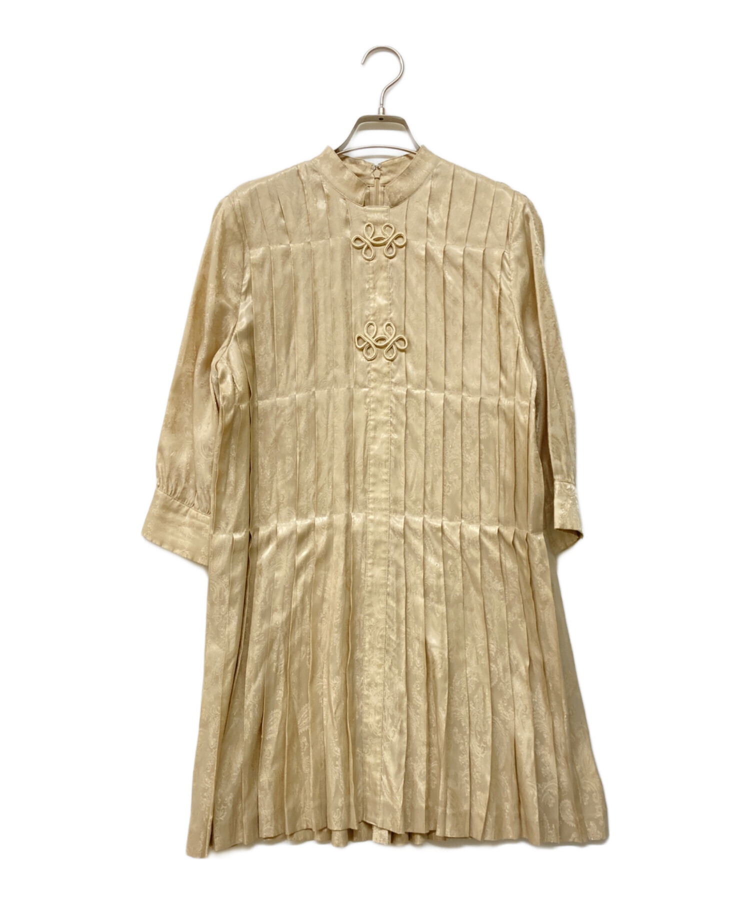 中古・古着通販】AMERI (アメリ) CHINA PLEATS BLOUSE ベージュ サイズ 