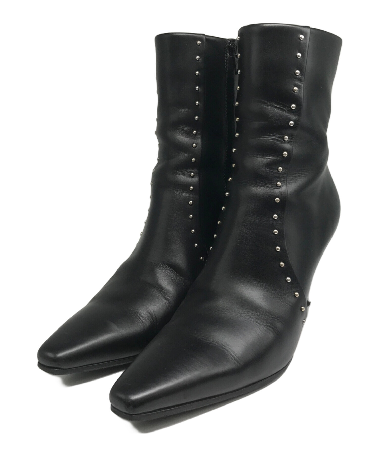 ペリーコ スタッズ　ブーツ　38 中古・古着通販】PELLICO (ペリーコ) スタッズショートブーツ ブラック