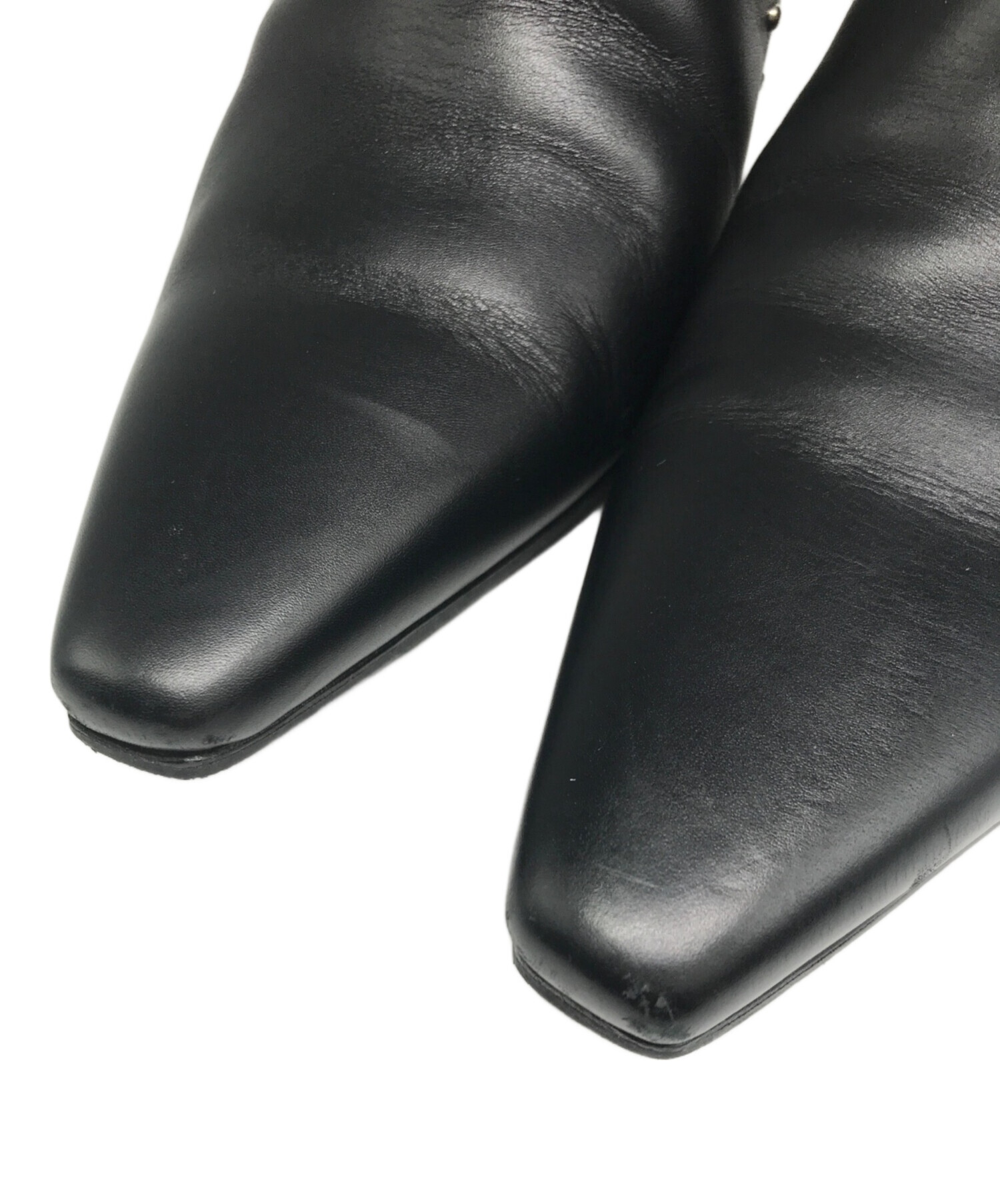 中古・古着通販】PELLICO (ペリーコ) スタッズショートブーツ ブラック