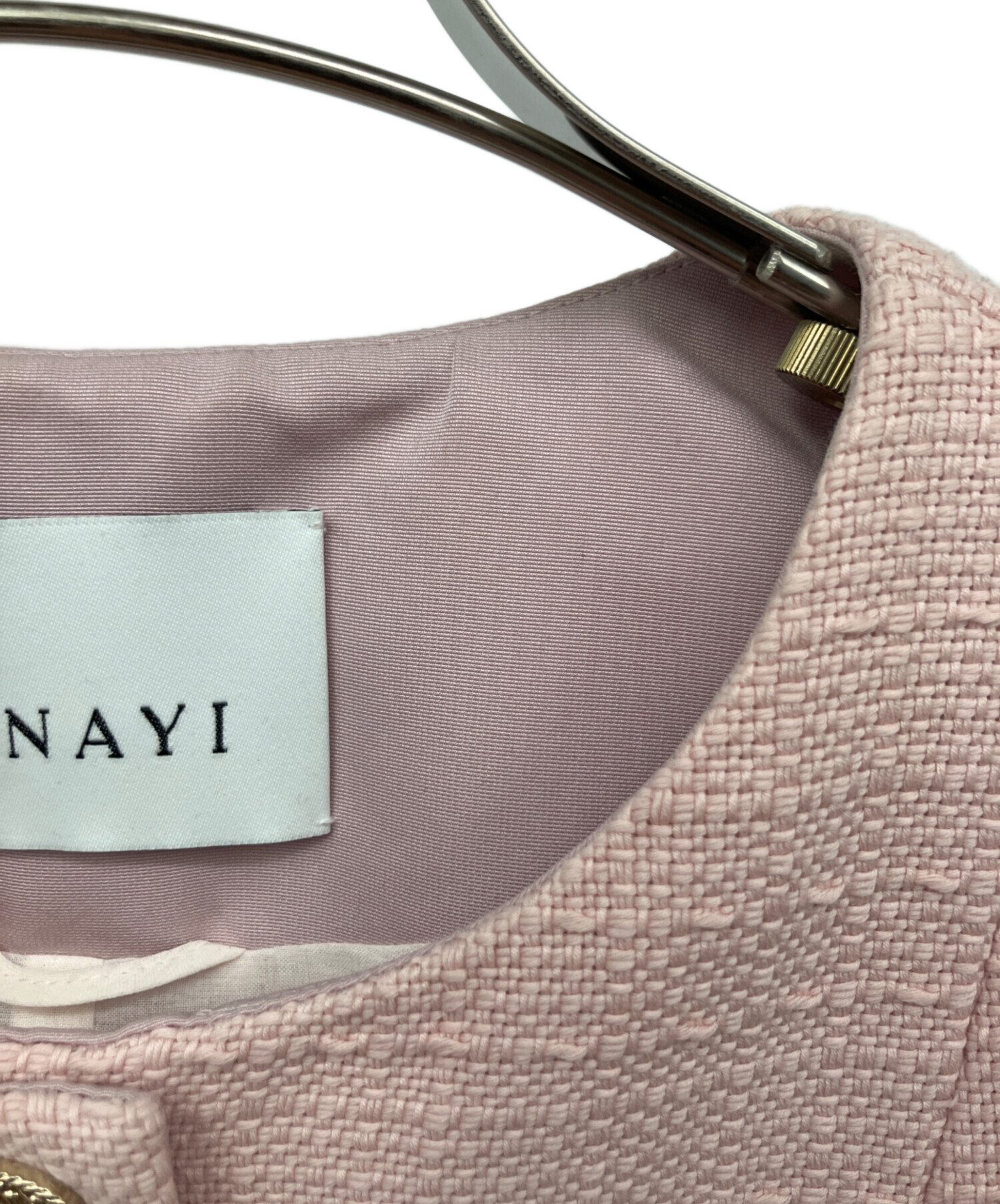 anayi アナイ ピンク コットンオックスパッチポケットジレ新品未使用未