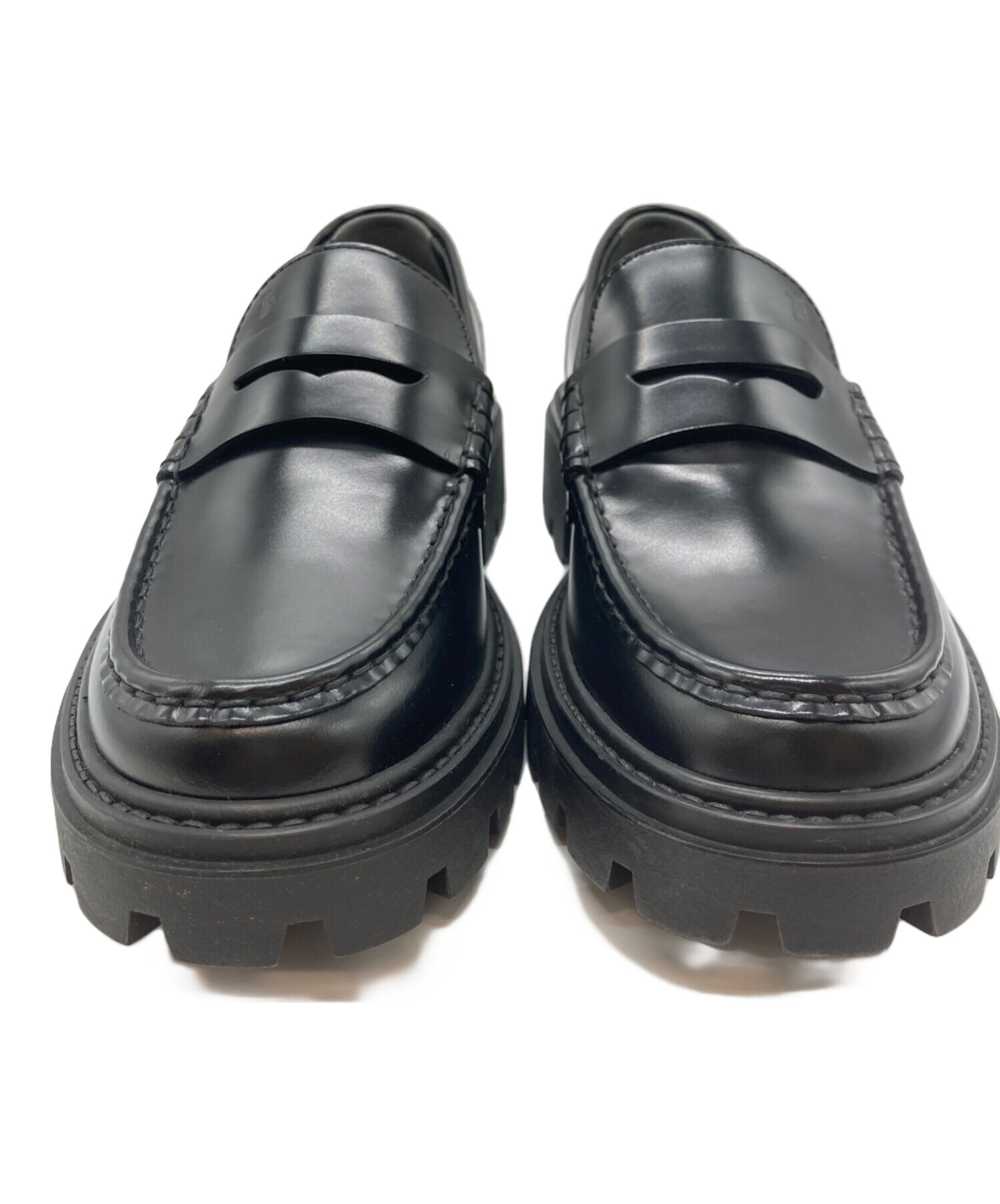 中古・古着通販】TOD'S (トッズ) レザーローファー ブラック サイズ:37