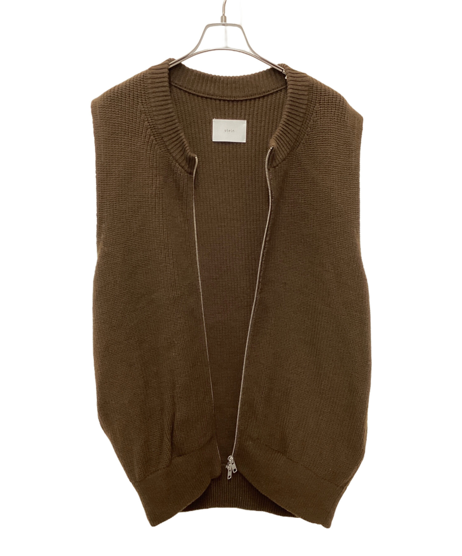 中古・古着通販】stein (シュタイン) Oversized Drivers Knit Zip Vest 
