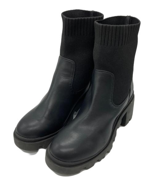 アンコキーヌ　ニットウエスタンブーツ 中古・古着通販】ANNE COQUINE (アンコキーヌ) ニットコンビ刺繍入り