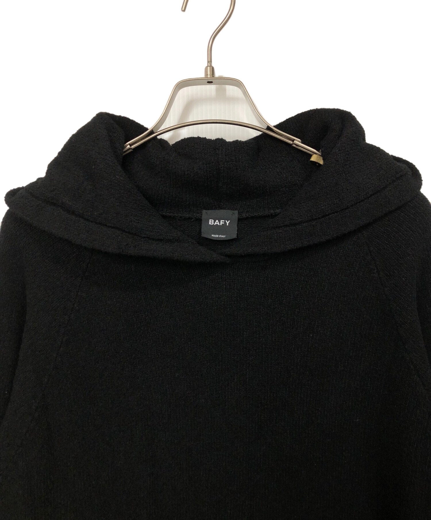 BAFYニットパーカー　ブラック黒　ミドルゲージ　サイズ48 中古・古着通販】BAFY (バフィー) 5G ミドルゲージニット パーカー