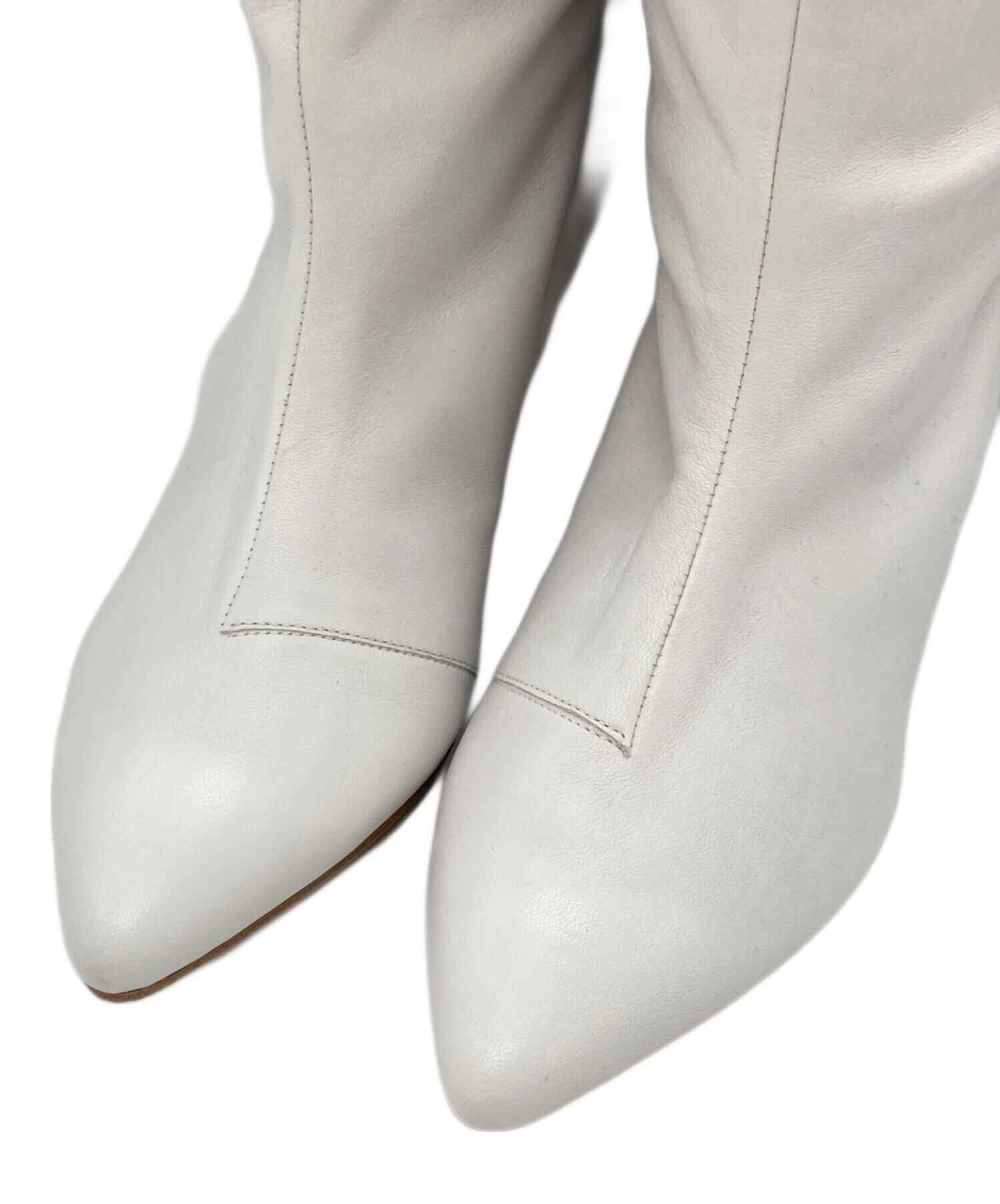 中古・古着通販】DIANA (ダイアナ) カーフミドルブーツ ホワイト