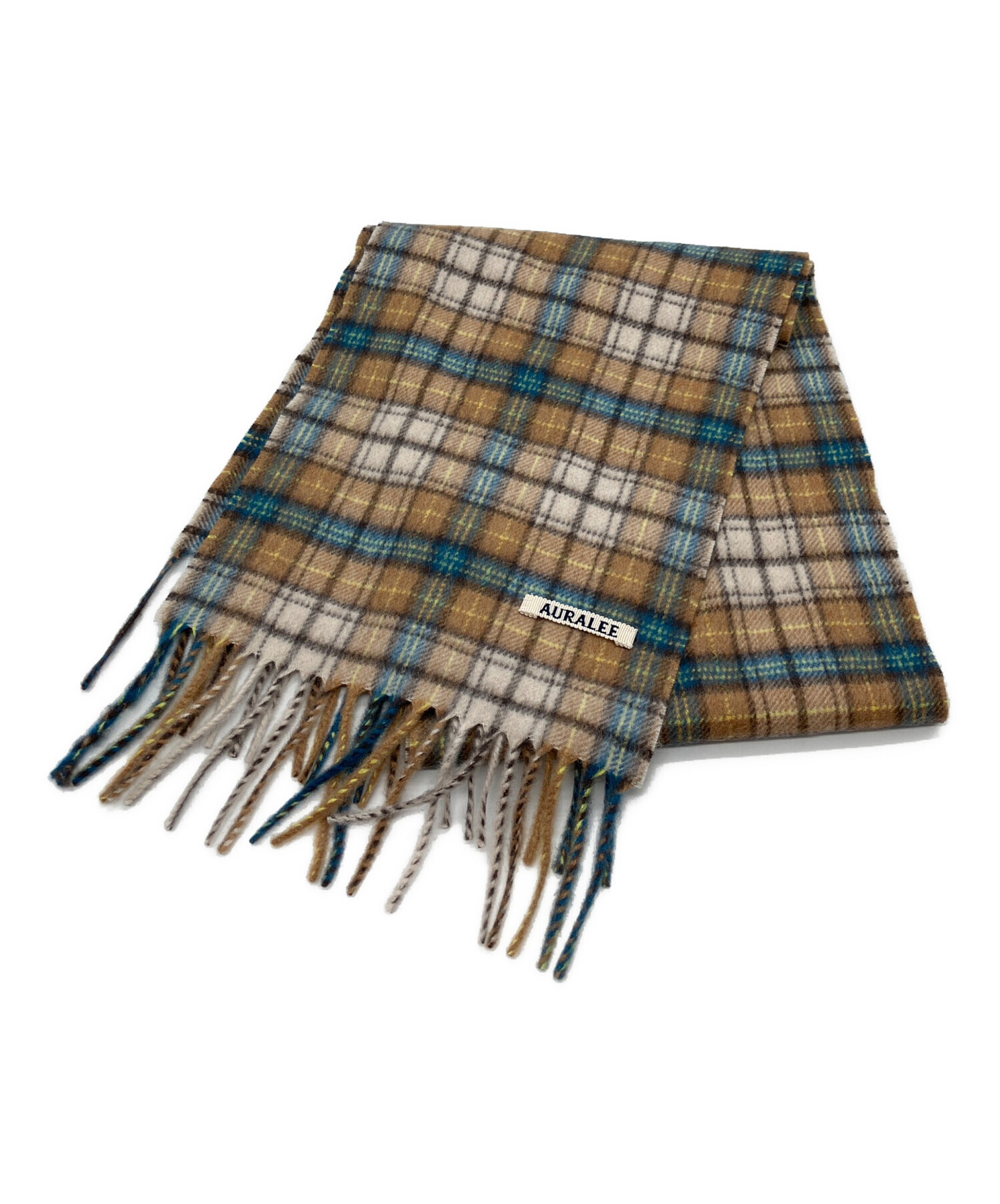 中古・古着通販】AURALEE (オーラリー) CASHMERE CHECK STOLE ベージュ