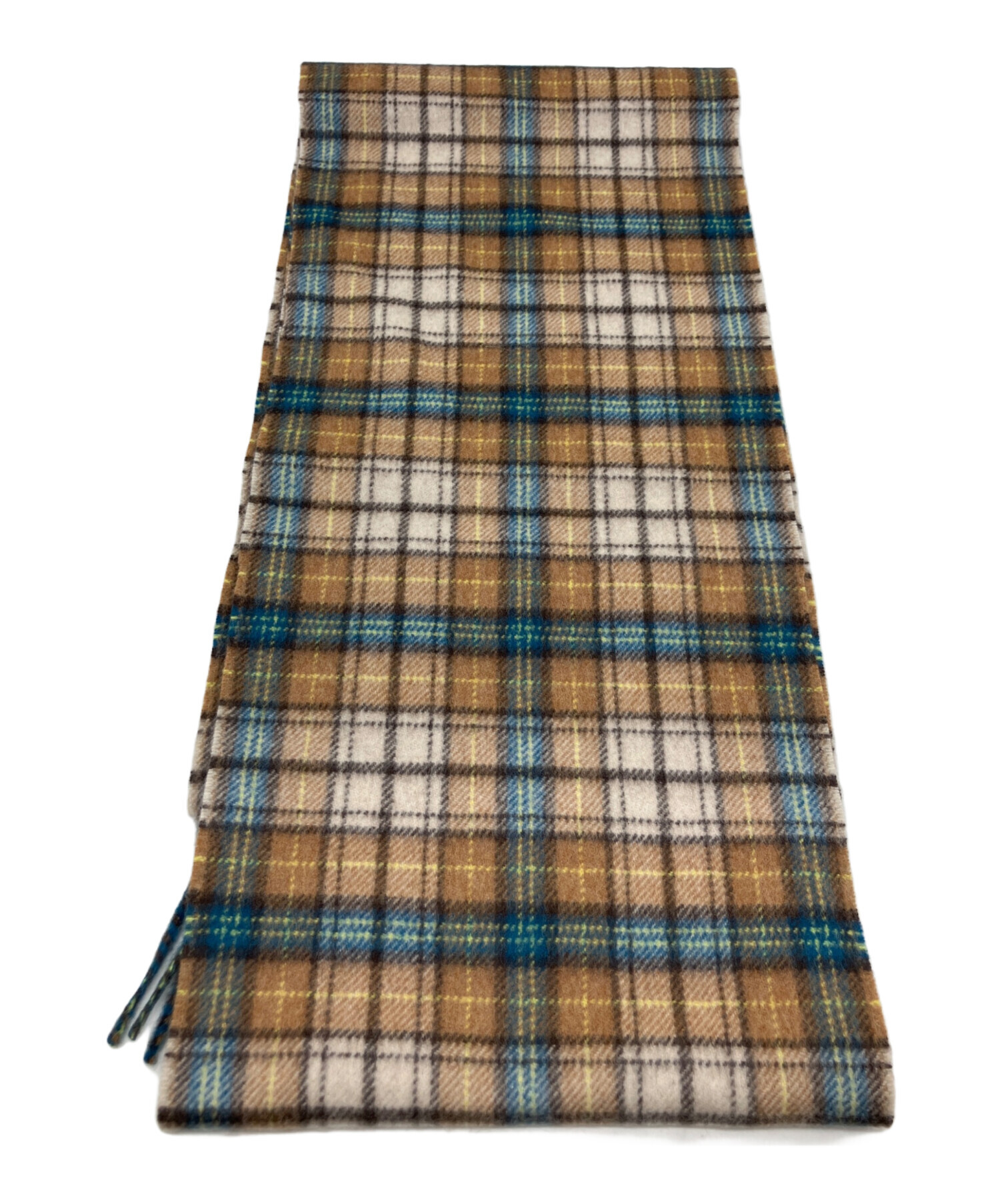中古・古着通販】AURALEE (オーラリー) CASHMERE CHECK STOLE ベージュ