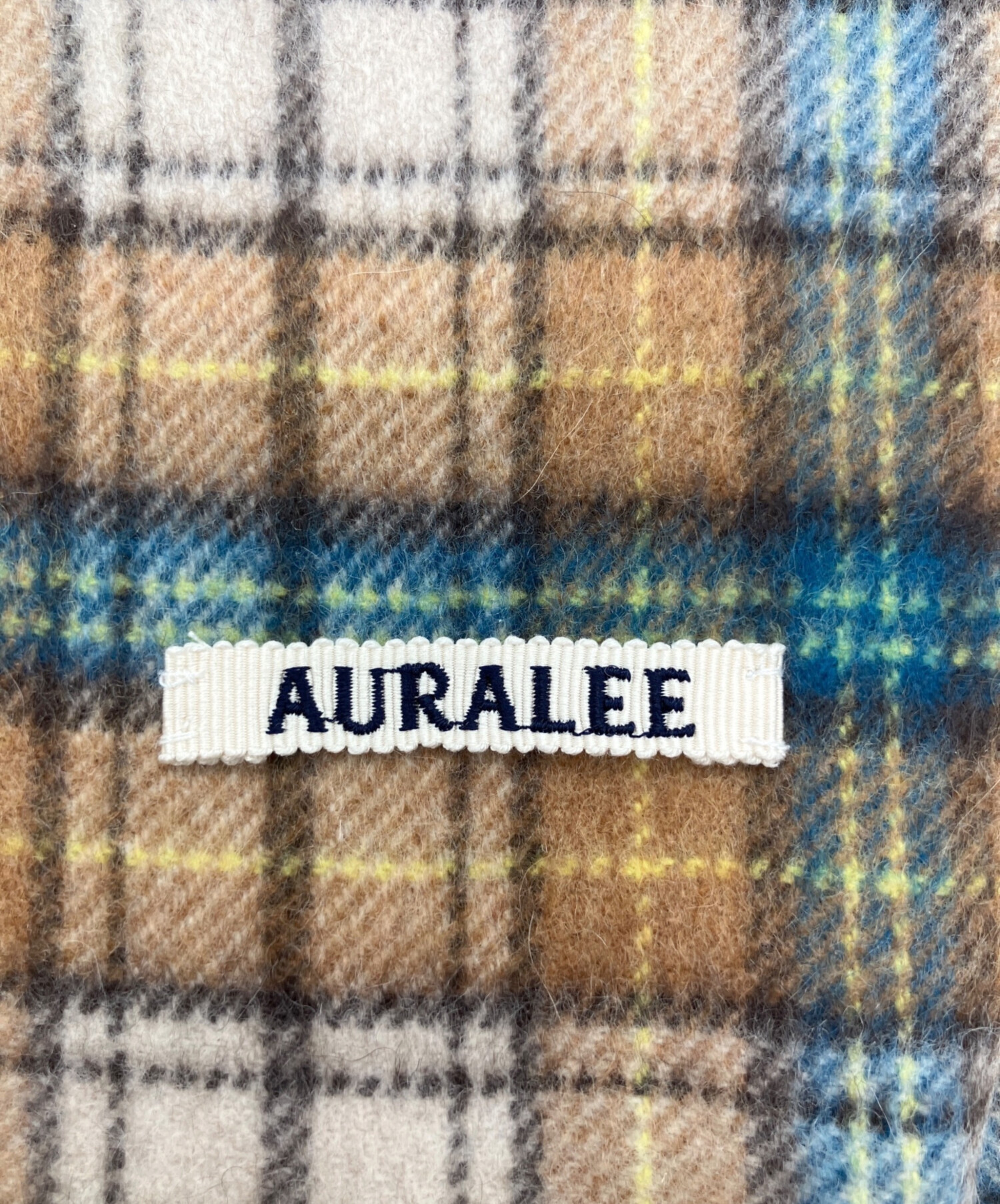 中古・古着通販】AURALEE (オーラリー) CASHMERE CHECK STOLE ベージュ