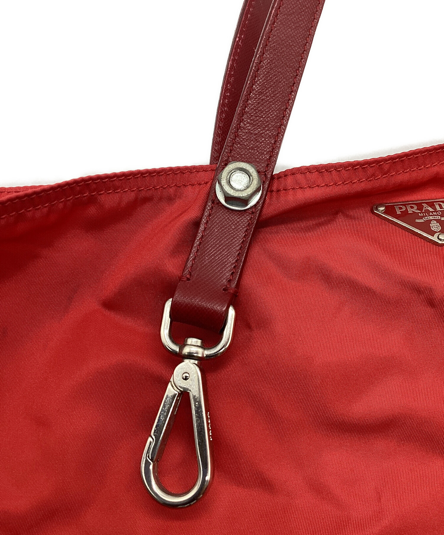 中古・古着通販】PRADA (プラダ) ナイロントートバッグ レッド