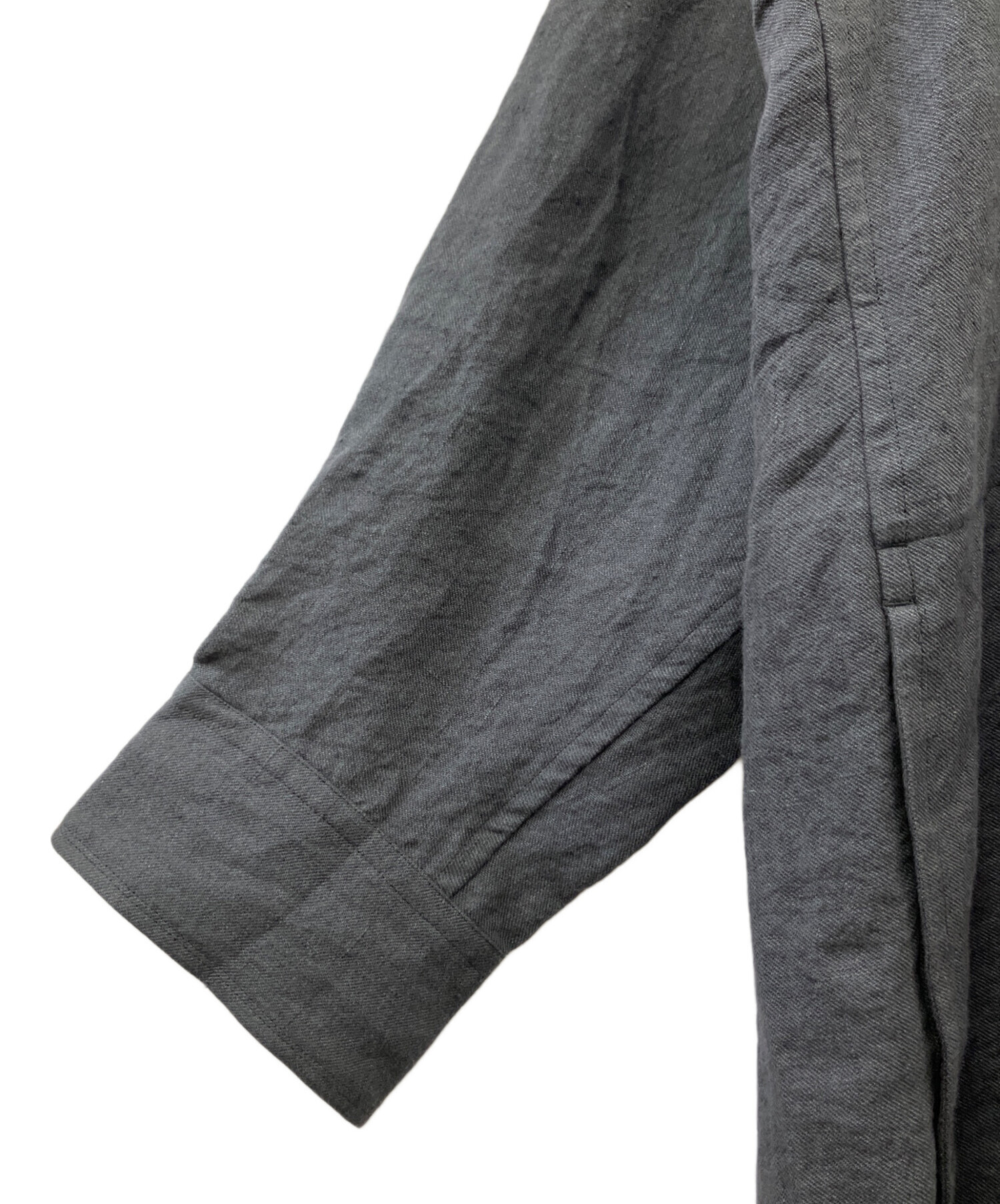 ヨウジヤマモト　プールオム／竹炭染めジャケット／グレー／綿100%／size3 ヨウジヤマモト プールオム／竹炭染めジャケット／グレー／綿100