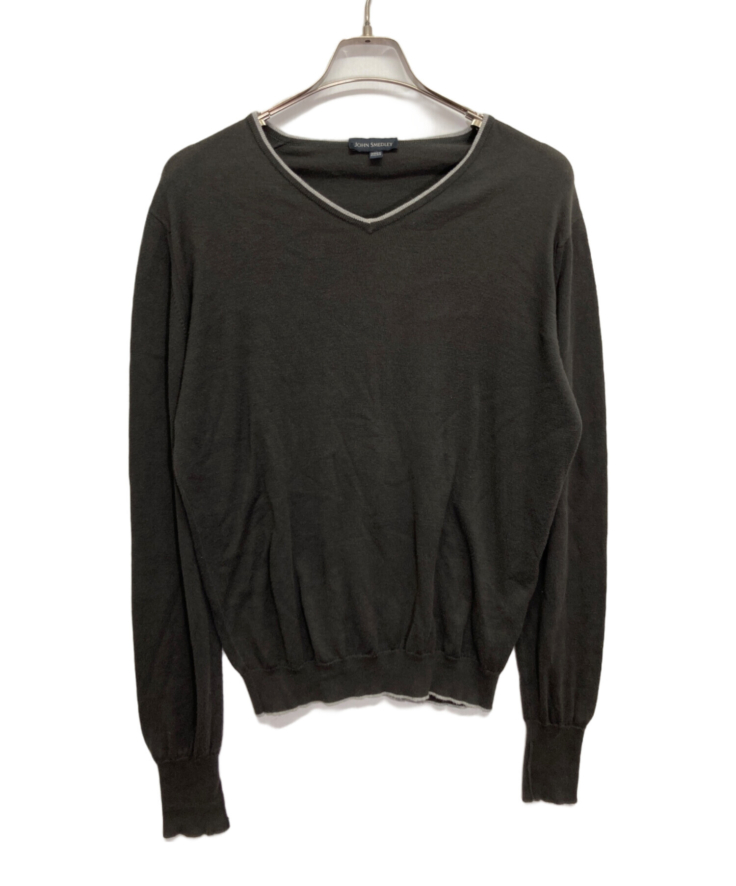 【未使用】ジョンスメドレー シーアイランド コットン ニット グレー メンズ M JOHN SMEDLEY（ジョンスメドレー） シーアイランドコットン 30ゲージ