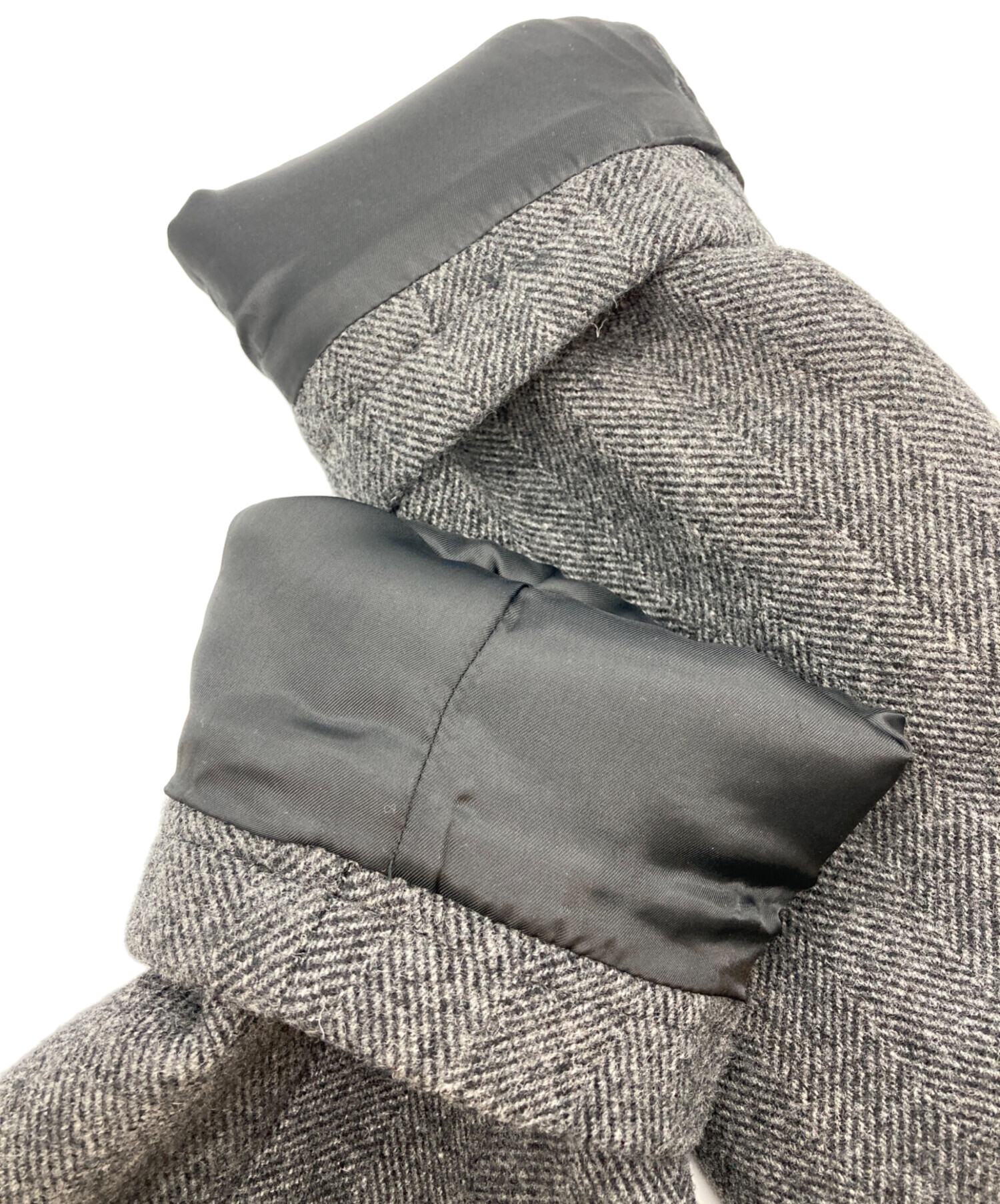 美品☆Brooks Brothers☆ヘリンボーン ダッフルコートグレー 英国製 ブルックスブラザーズ ダッフルコート ヘリンボーン