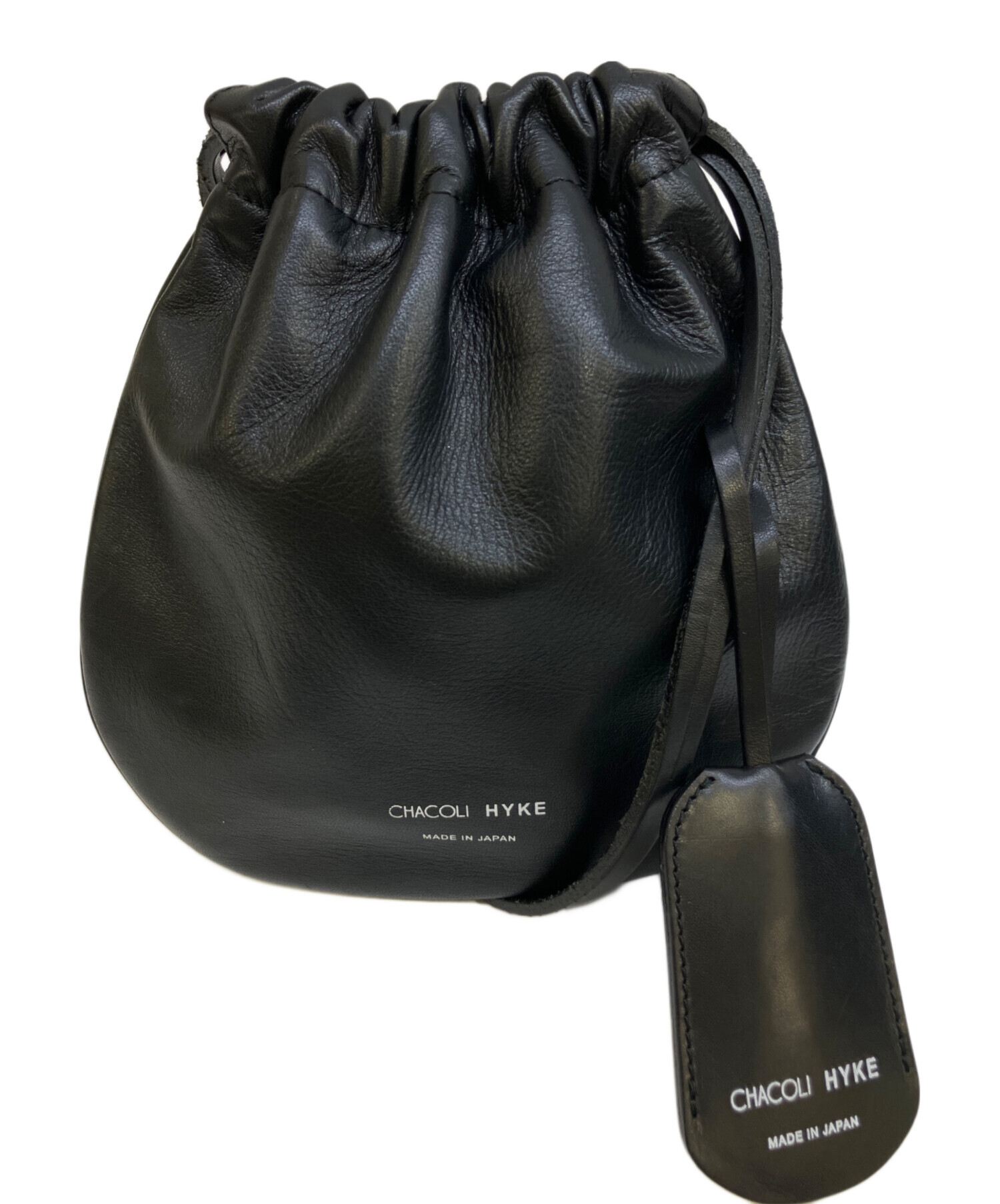 美品 HYKE x CHACOLI LEATHER DRAWSTRING BAG 中古・古着通販】CHACOLI HYKE (チャコリ ハイク) leather drawstring