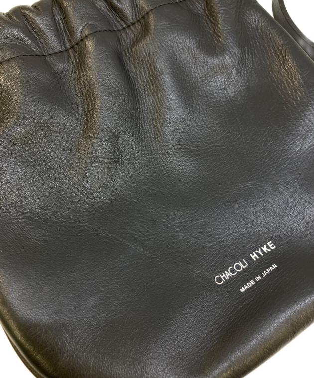 美品 HYKE x CHACOLI LEATHER DRAWSTRING BAG HYKE＞CHACOLIとのコラボレーション新作が入荷 | st company online