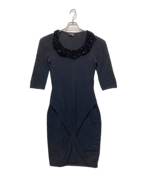 中古・古着通販】FENDI (フェンディ) デザインウールニットワンピース