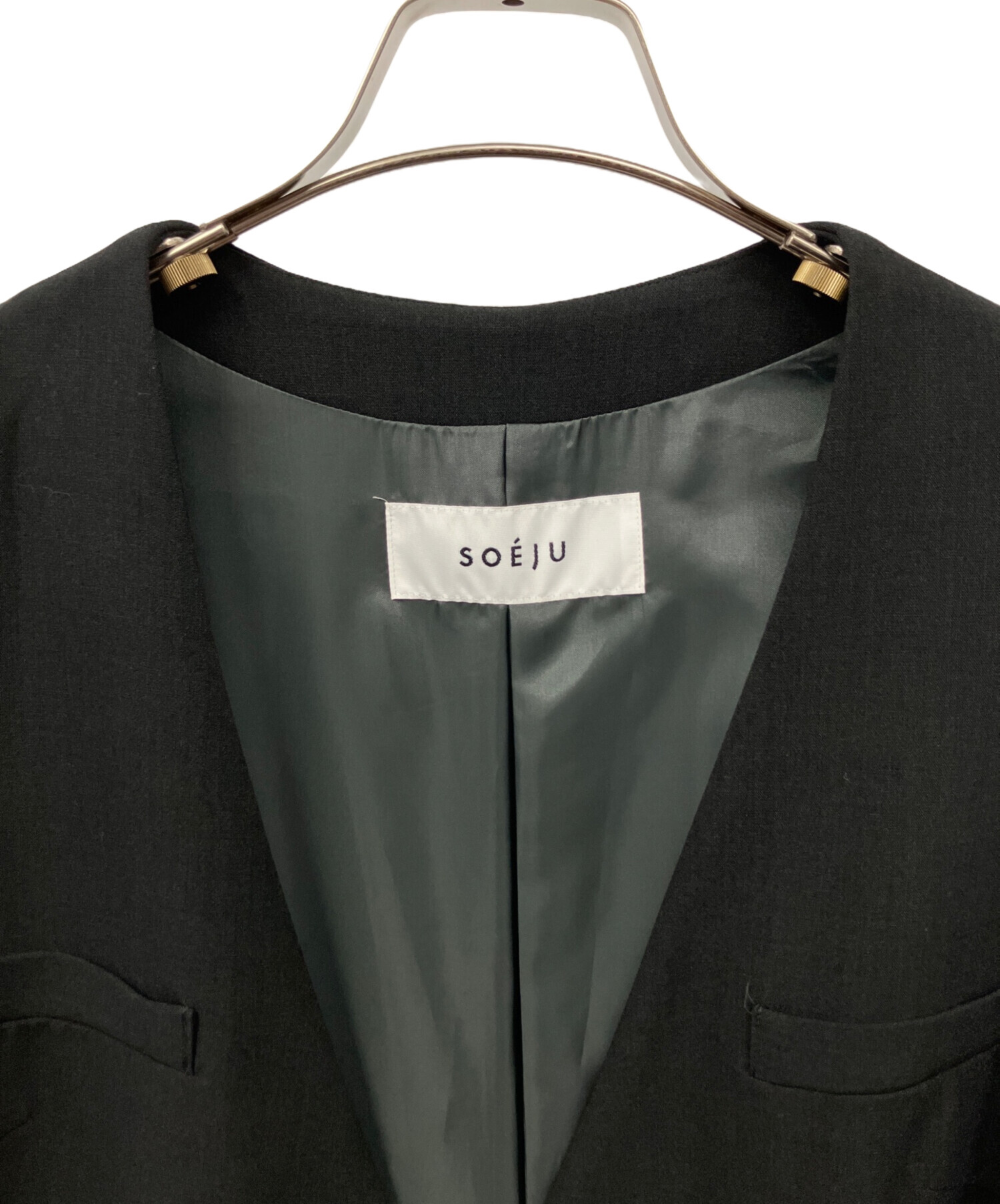 中古・古着通販】SOEJU (ソージュ) ウールライクロングジレ グレー