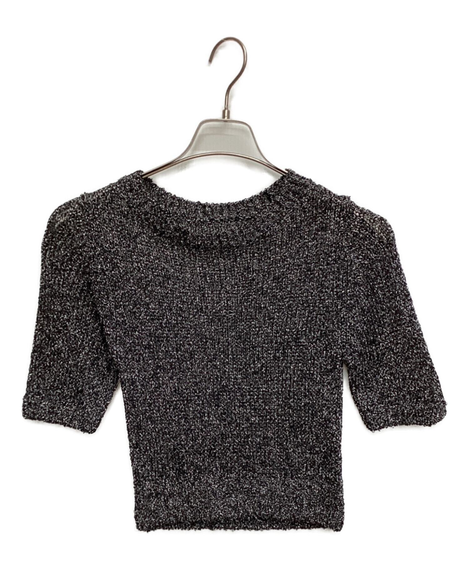 中古・古着通販】yo BIOTOP (ヨー ビオトープ) Glitter knit ブラック