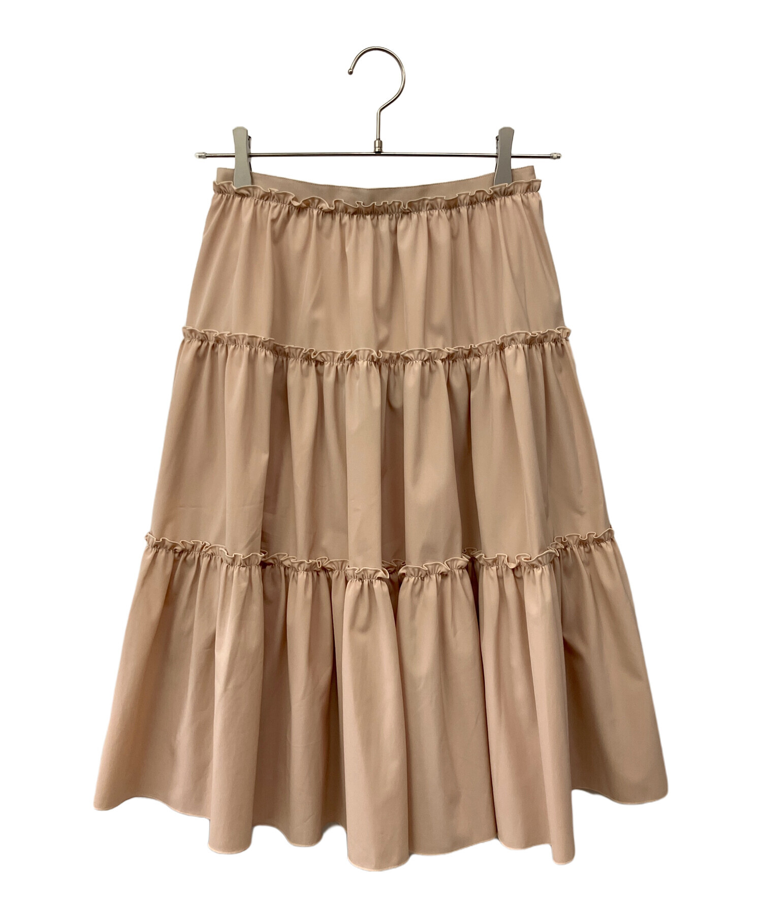 フォクシーニューヨーク スカート ティアードスカート ひざ丈 38 M