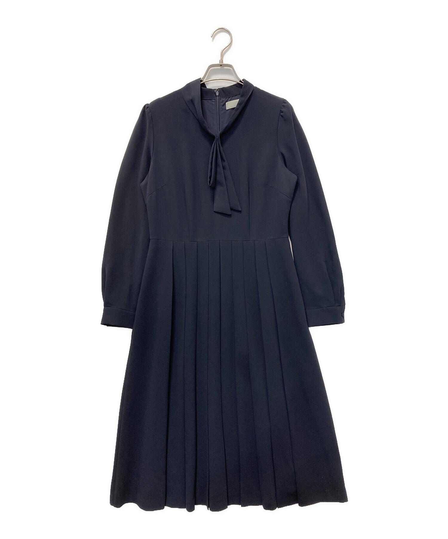 セルフォード ワンピース プリーツ ボウタイ ネイビー 美品✨CELFORD