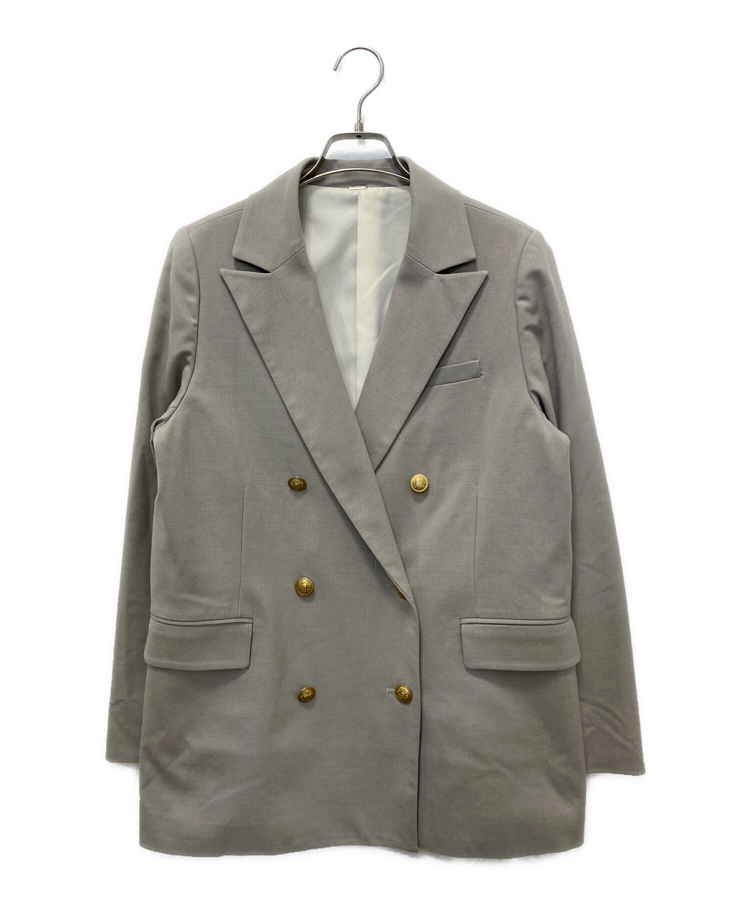 Mila owen 金釦ダブルブレザーオーバージャケット グレー