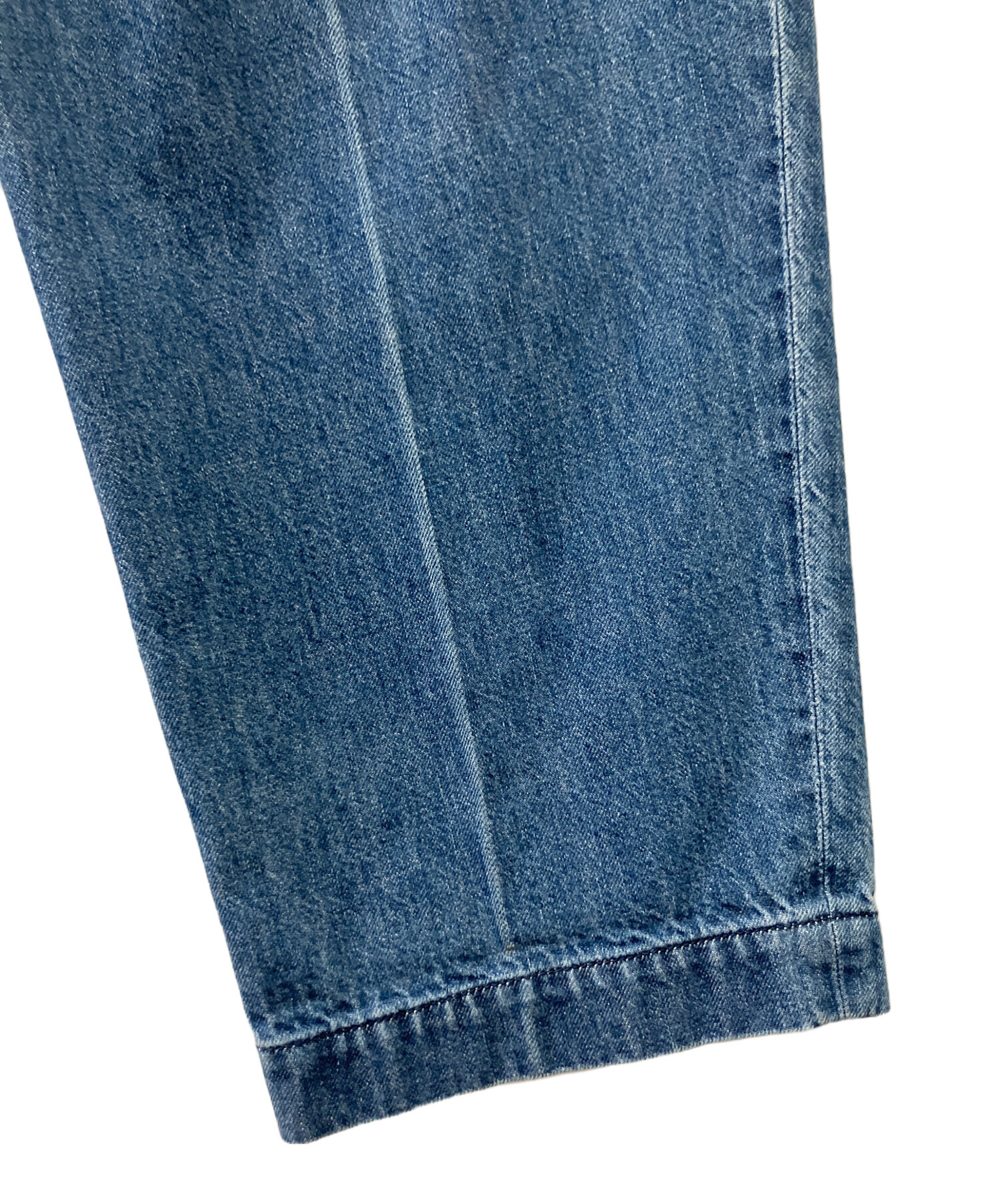 【Mame Kurogouchi】スリムブルーデニム High Waisted Flare Jeans - blue - Mame Kurogouchi