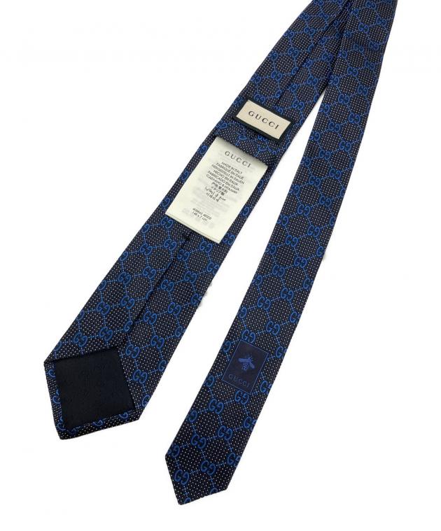中古・古着通販】GUCCI (グッチ) GG柄ネクタイ ブルー サイズ:148×7