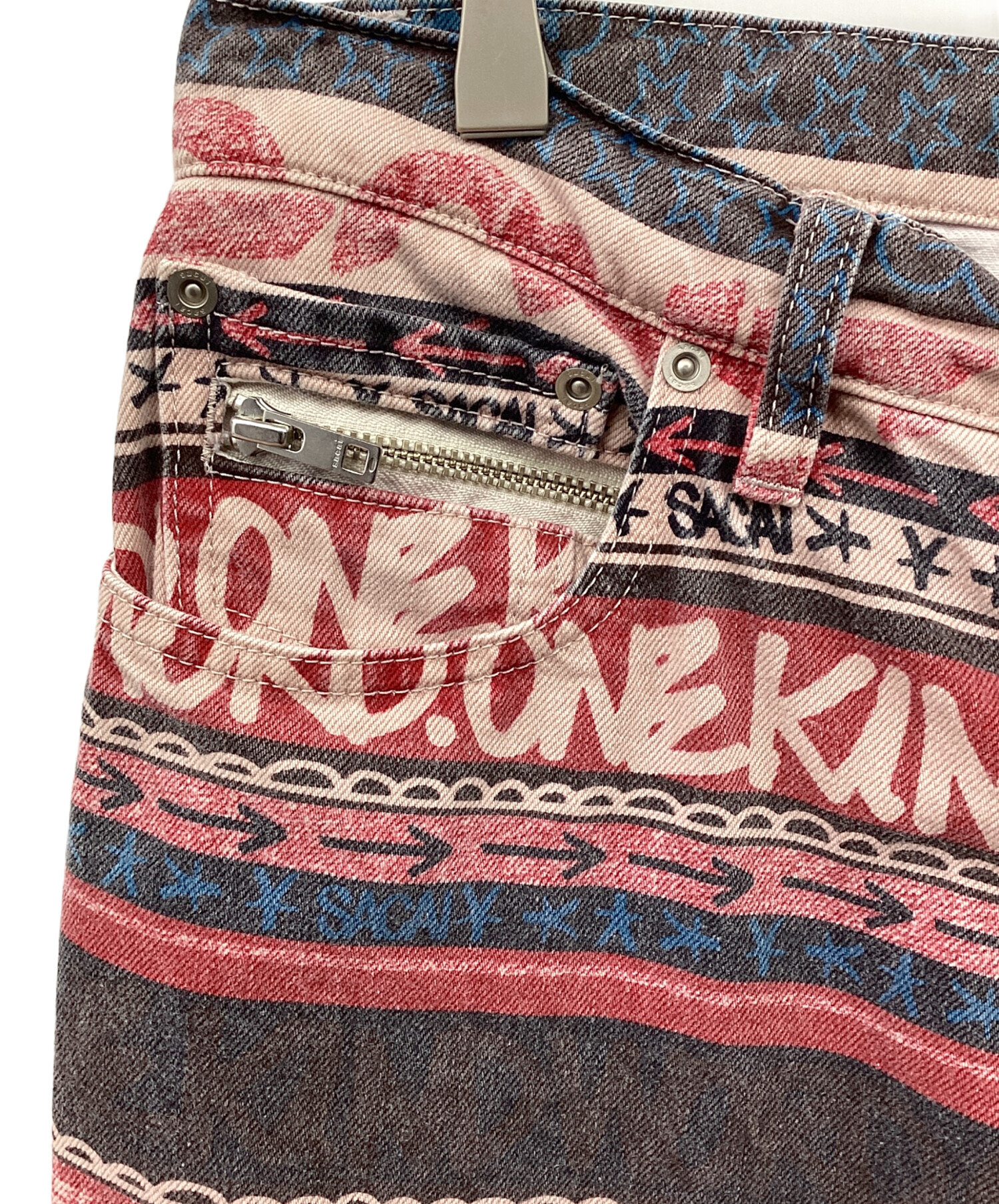 中古・古着通販】sacai (サカイ) Eric Haze Denim Pant ピンク サイズ 
