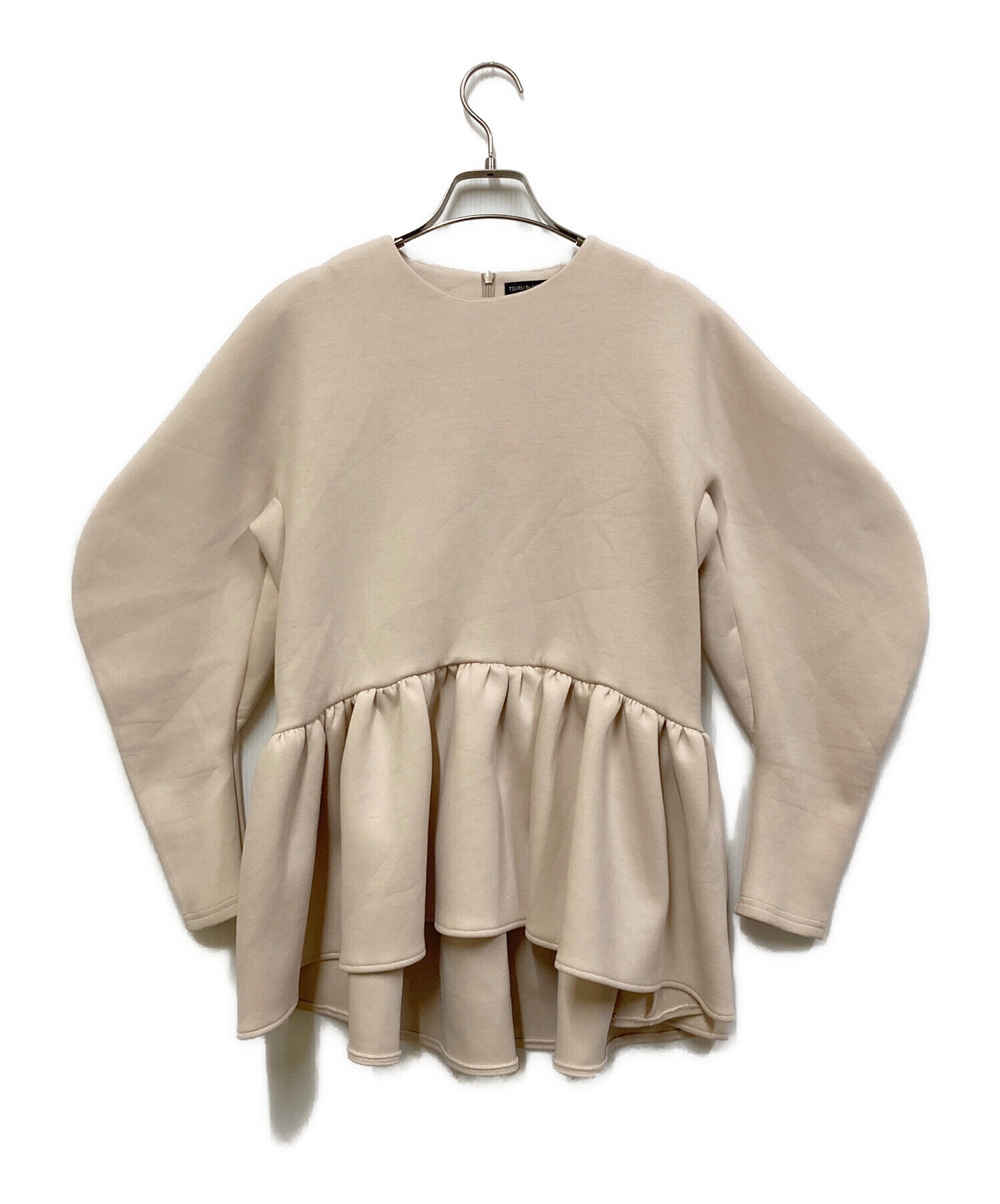 ツルバイマリコオイカワ、ELOISEフリル付きベージュチュニック ツルバイマリコオイカワ、ELOISEフリル付きベージュチュニック ツル