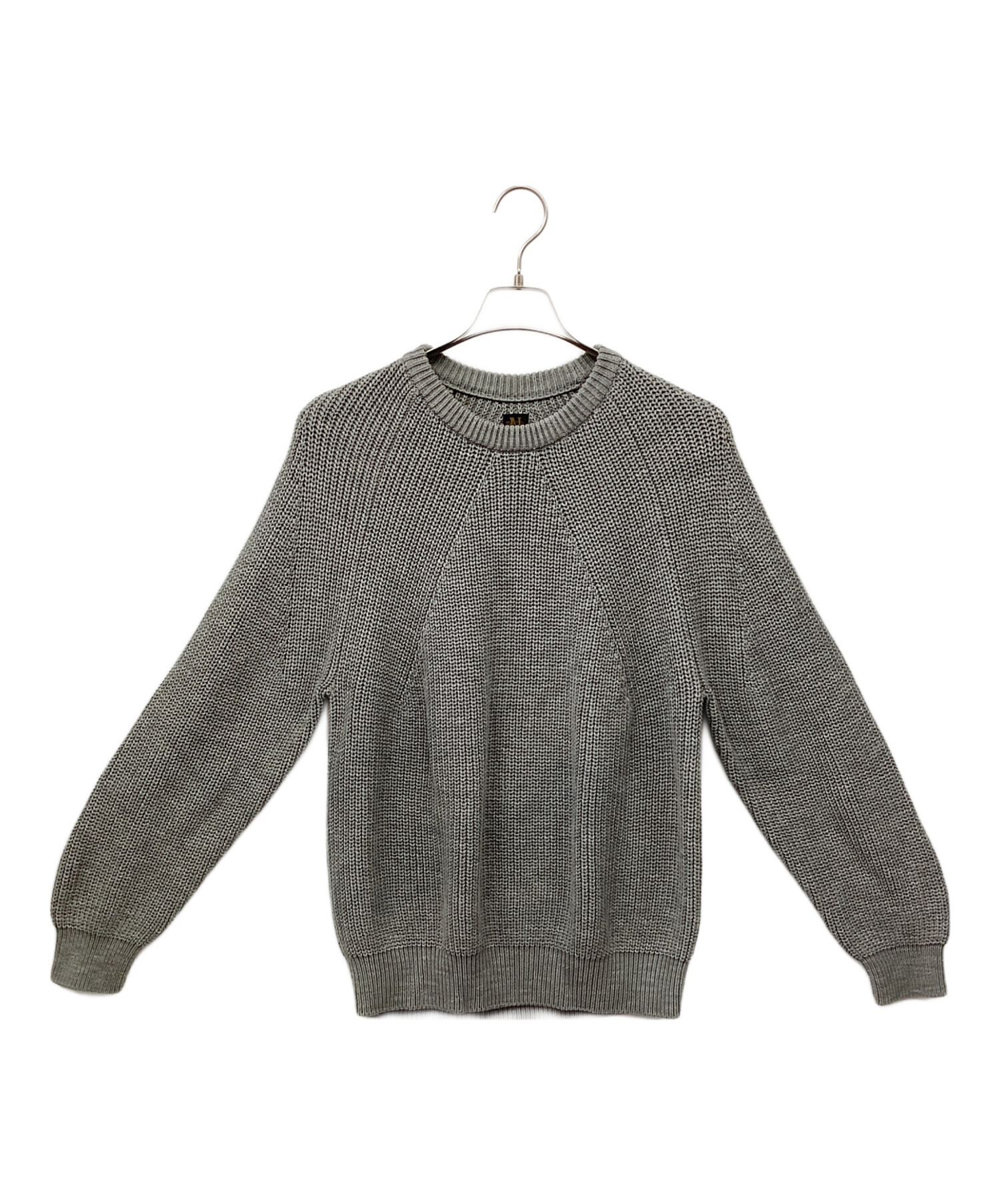中古・古着通販】BATONER (バトナ―) SIGNATURE CREW NECK グレー 