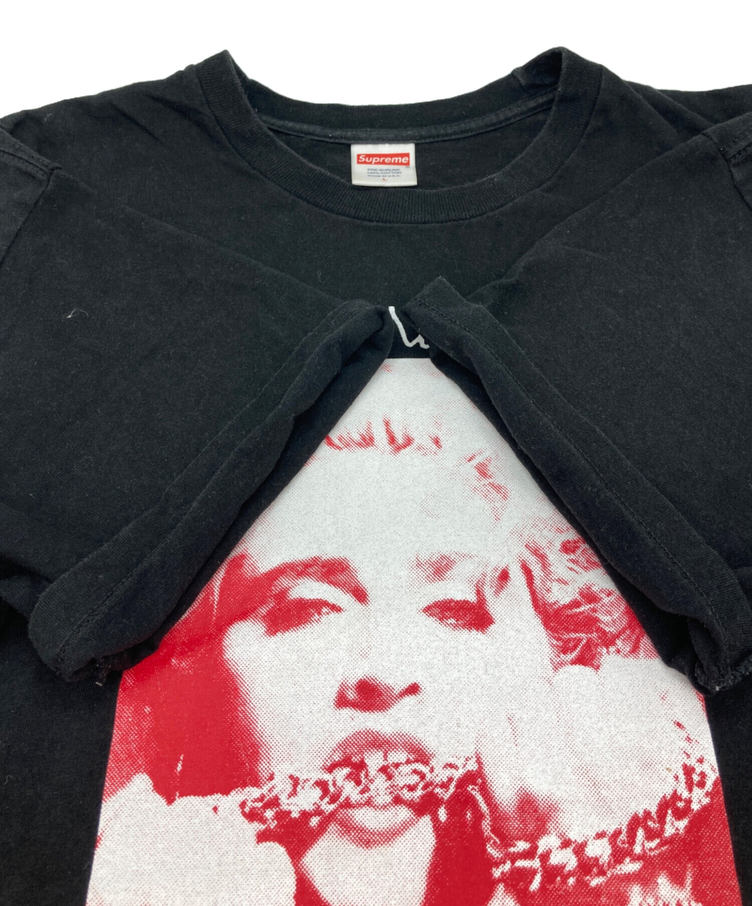 中古・古着通販】SUPREME (シュプリーム) Madonna Tee ブラック×レッド 
