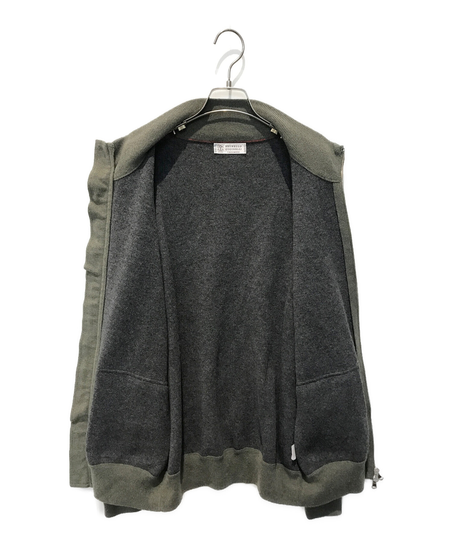 極希少✨ブルネロクチネリ ケーブルニット ジップアップ リバーシブルコート XL ブルネロクチネリ リバーシブル ケーブルニット ジャケット コート