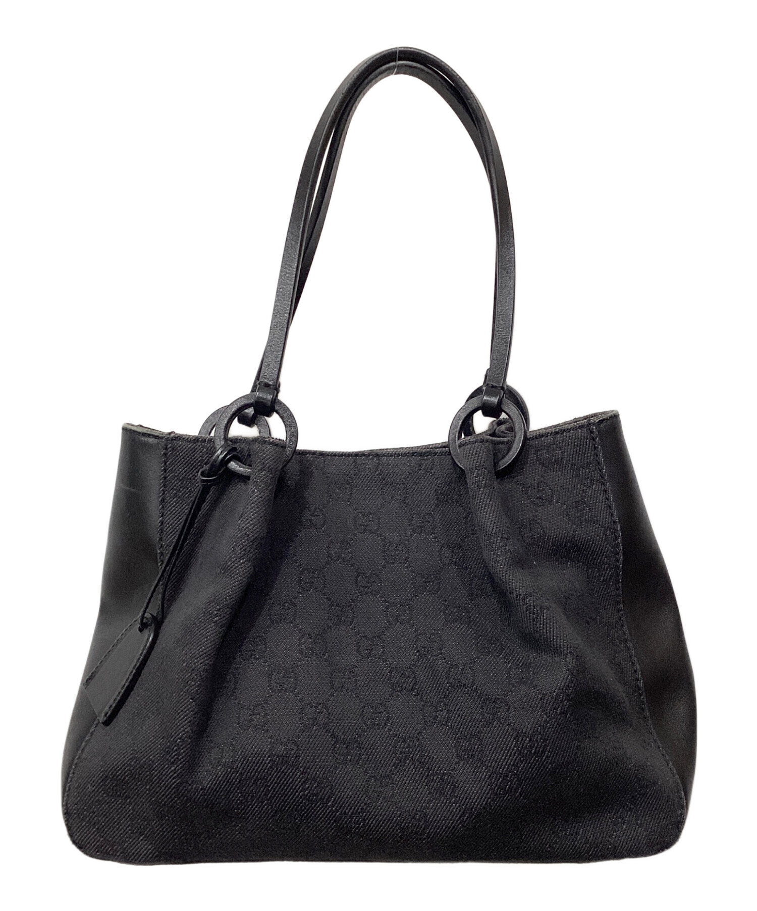 中古・古着通販】GUCCI (グッチ) GGキャンバス トートバッグ ブラック