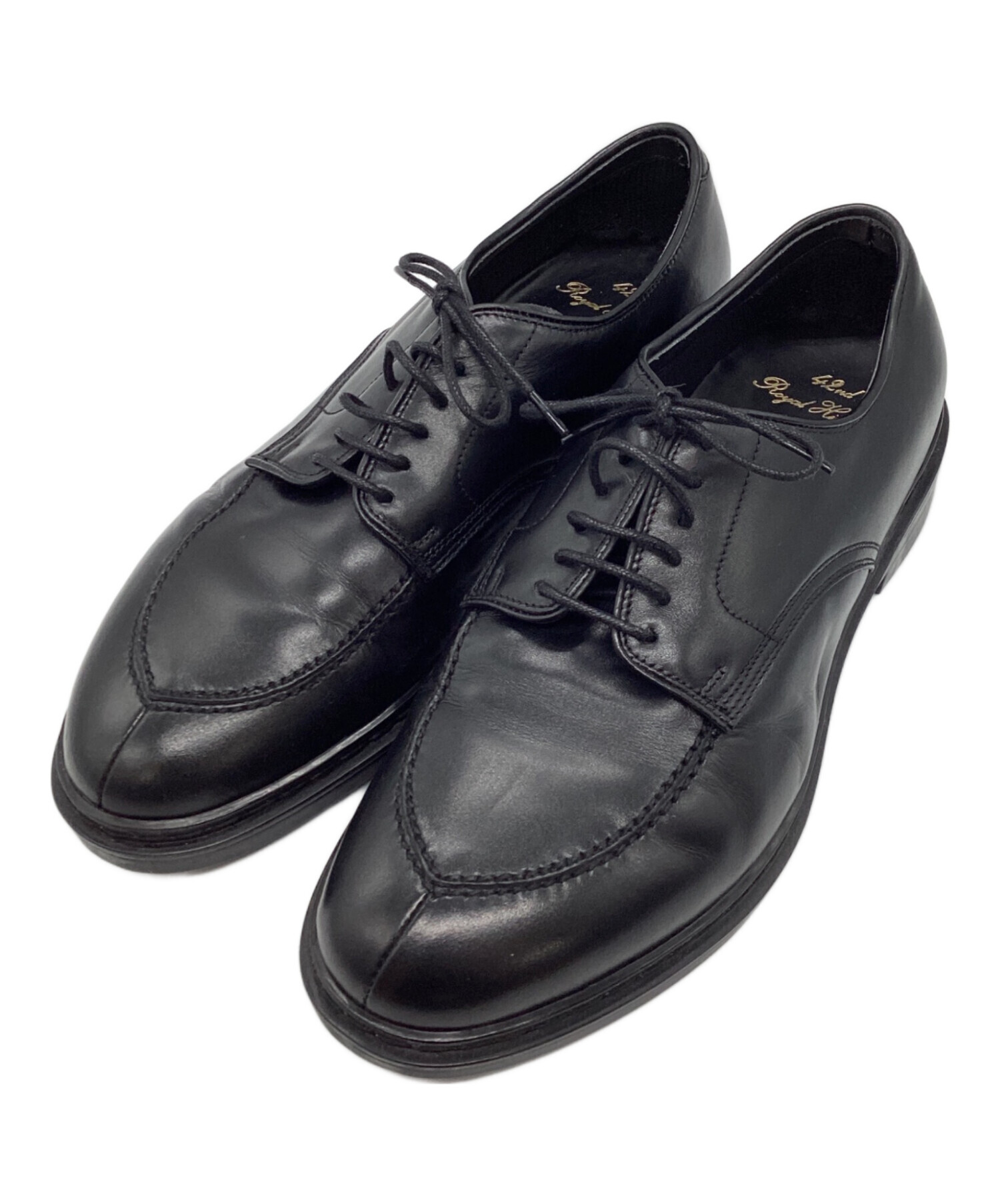 ロイヤルハイランド42ND  HIGHLANDダービーシューズ黒38 ロイヤルハイランド42ND ROYAL HIGHLANDダービーシューズ黒38 42nd