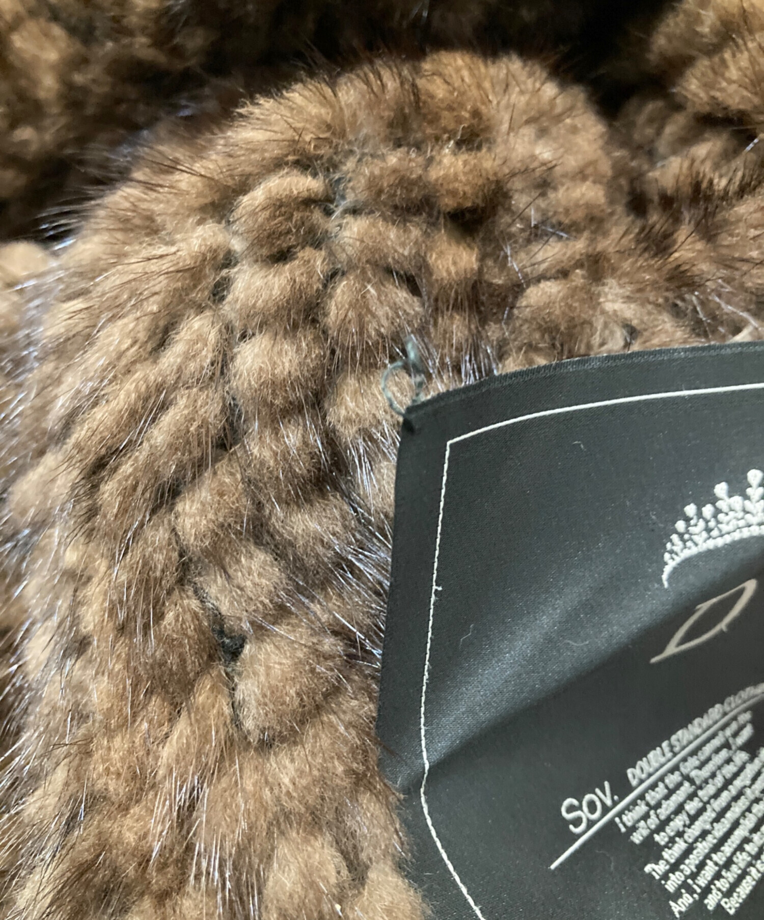 中古・古着通販】Sov. (ソブ) ミンクポンチョ ブラウン サイズ:F