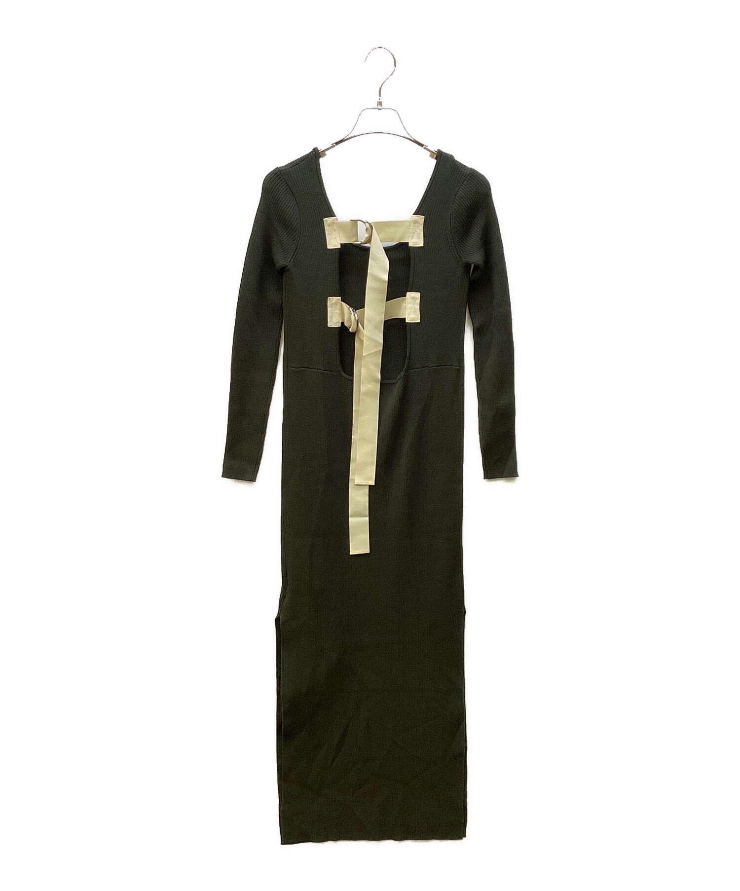 中古・古着通販】LEINWANDE (ラインヴァンド) Back Belted Knit Dress