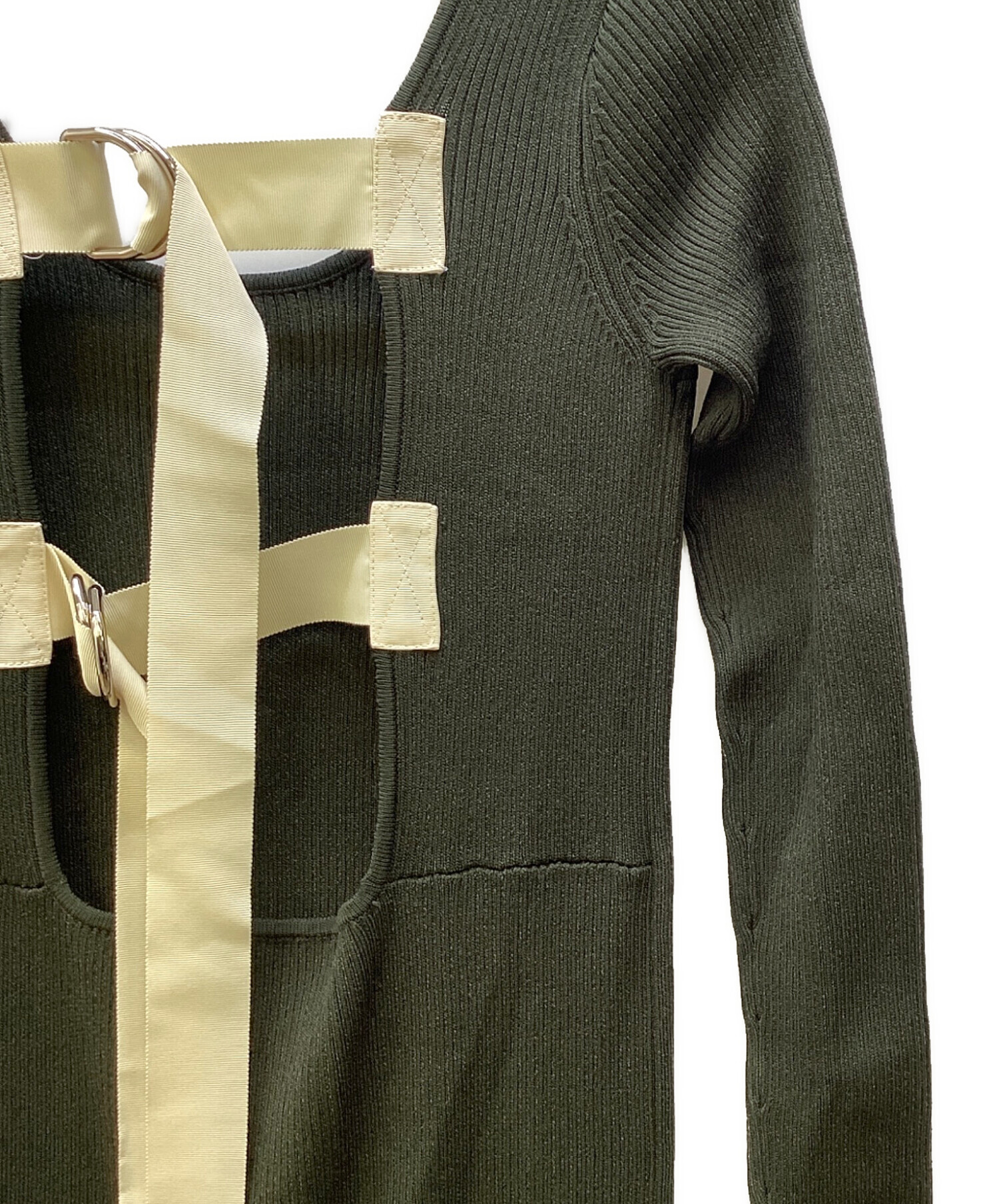 中古・古着通販】LEINWANDE (ラインヴァンド) Back Belted Knit Dress