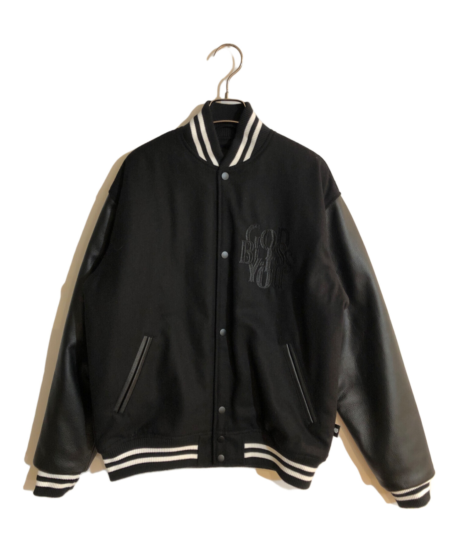 EXAMPLE スウェット スタジャン SWEAT JACKET エグザンプル 中古・古着通販】EXAMPLE (エグザンプル) スタジャン ブラック