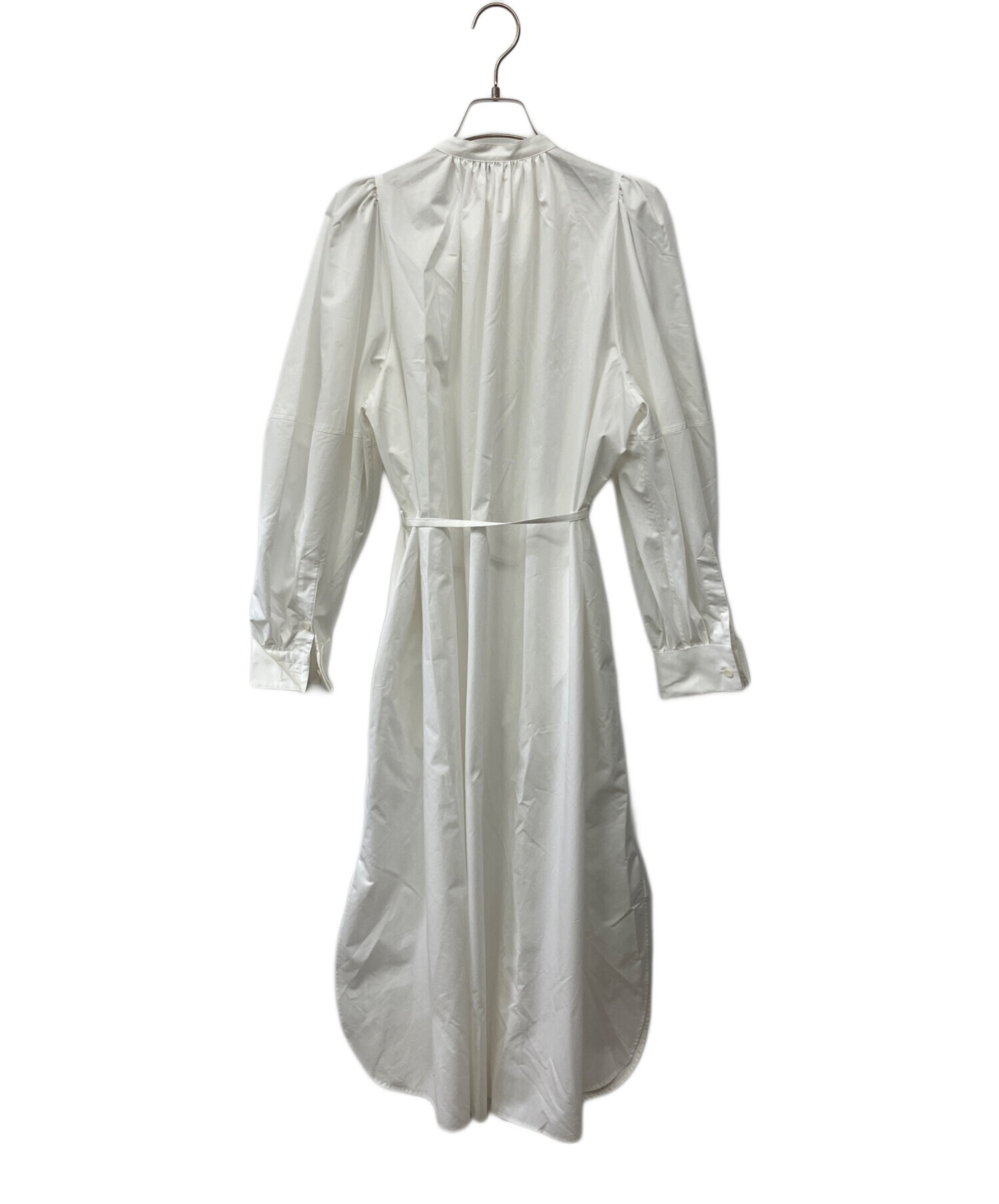 中古・古着通販】HYKE (ハイク) T/C BALLOON SLEEVE DRESS ホワイト 