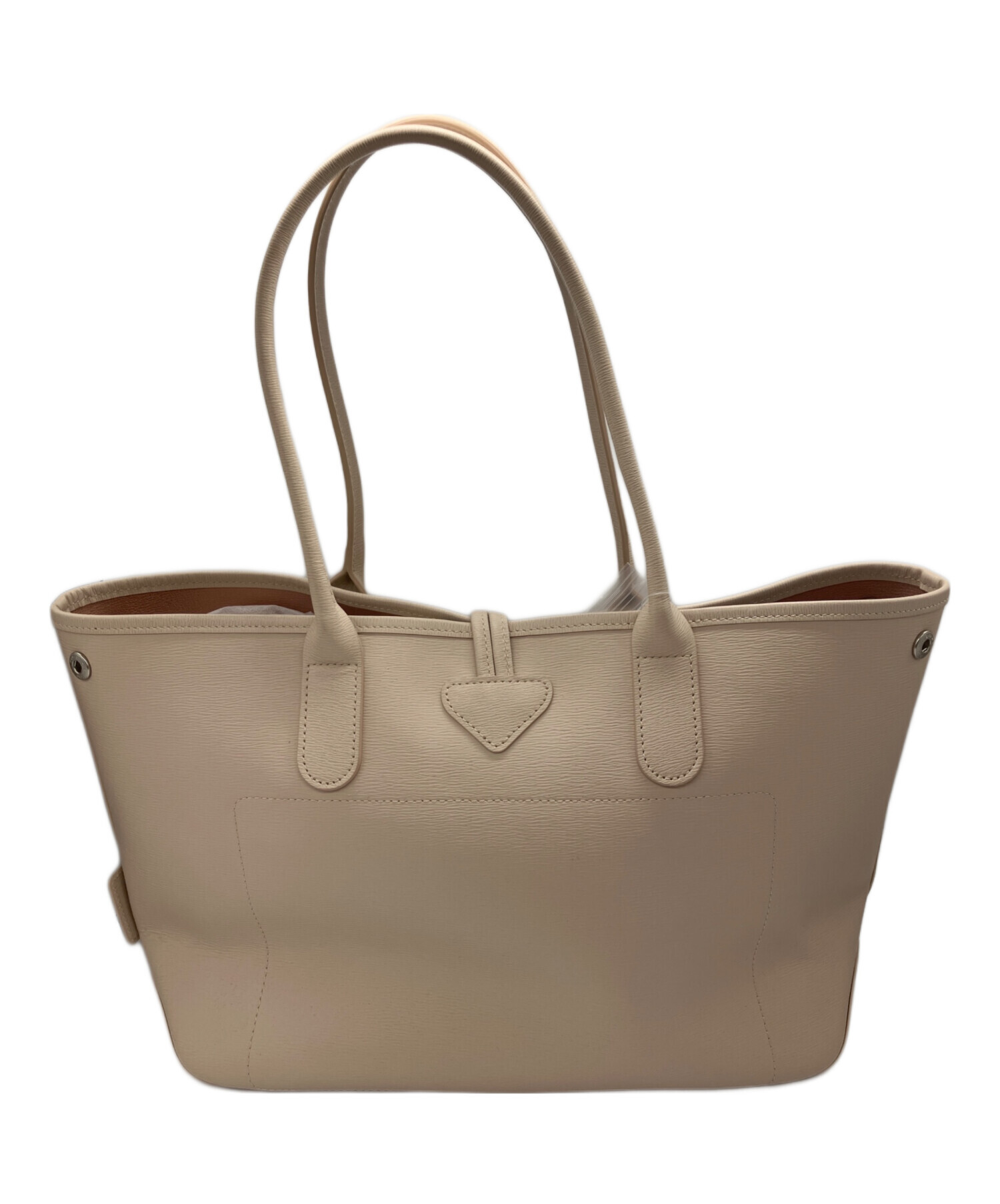 中古・古着通販】LONGCHAMP (ロンシャン) レザートートバッグ ベージュ 