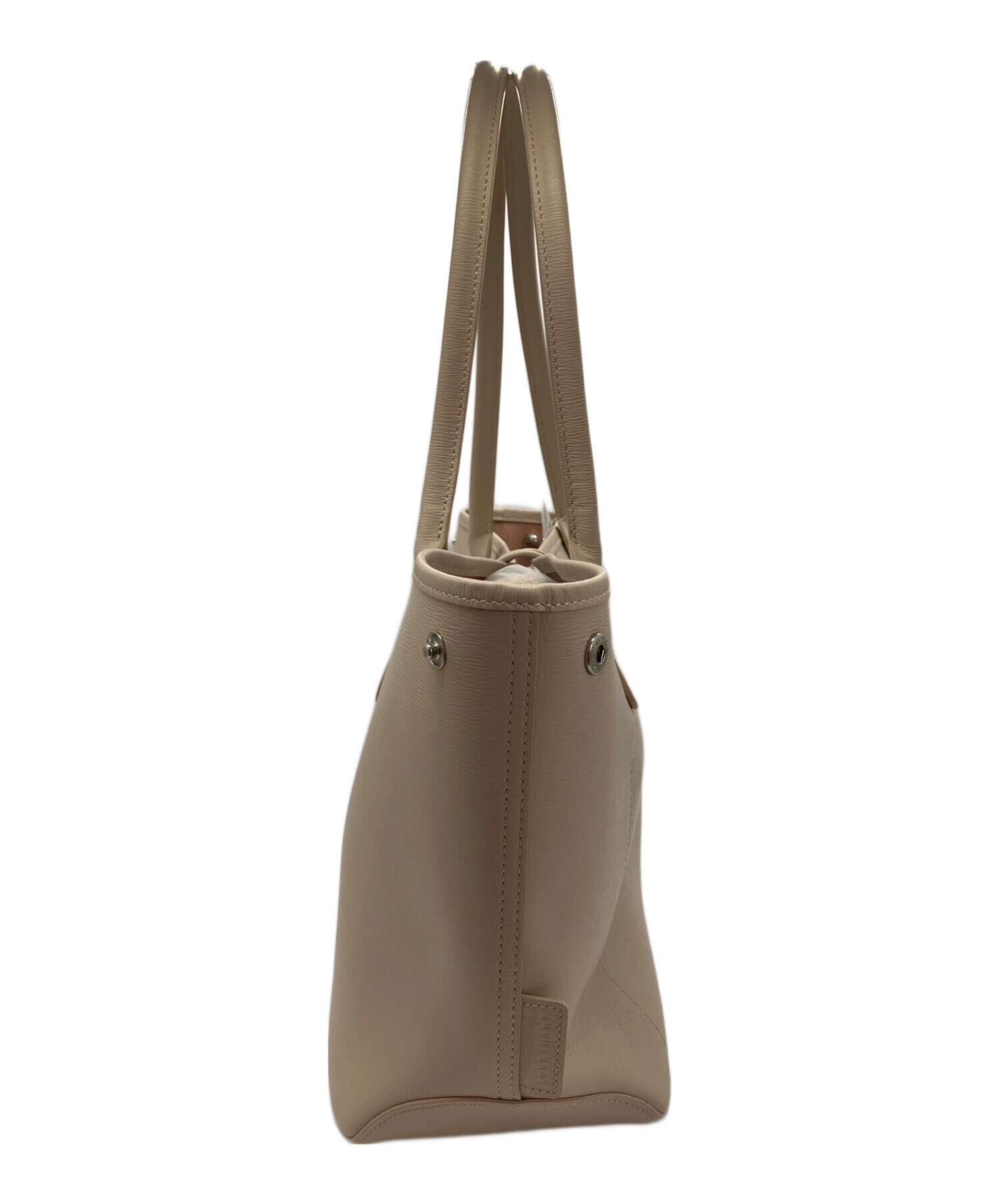 中古・古着通販】LONGCHAMP (ロンシャン) レザートートバッグ ベージュ 