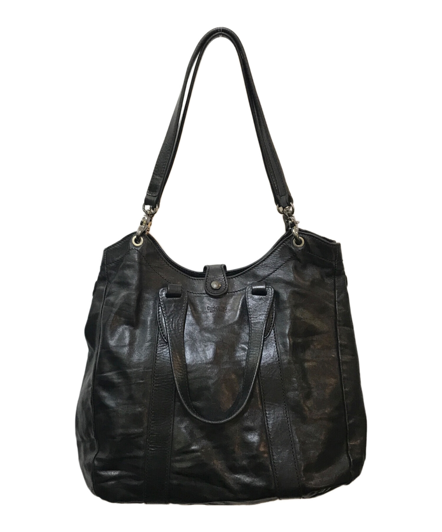 ［希少］Daniel&Bob ブラックレザー トートバッグ 中古・古着通販】Daniel&Bob (ダニエル＆ボブ) レザートート