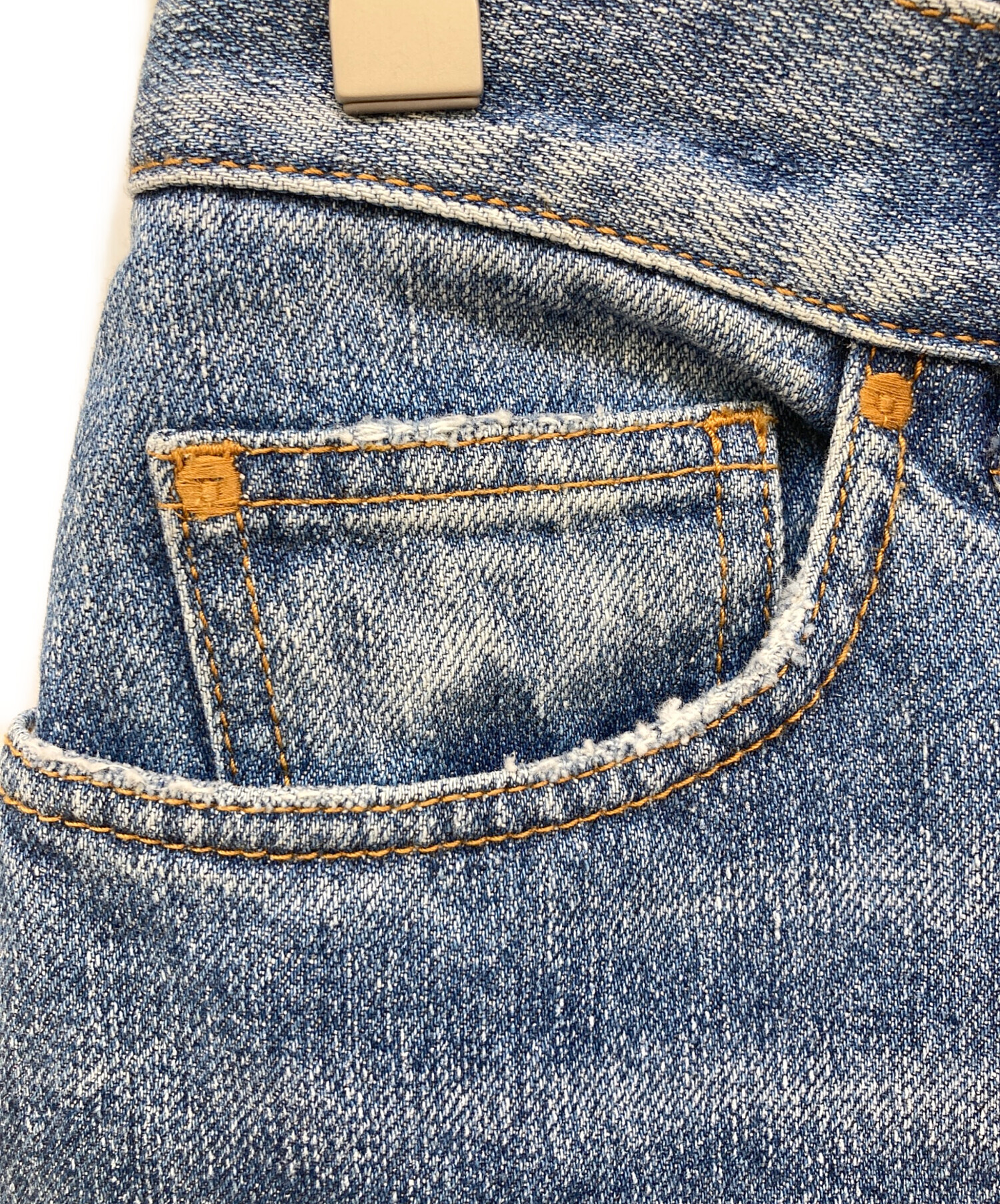 中古・古着通販】Chloe (クロエ) カットオフデニムパンツ FOGGY BLUE