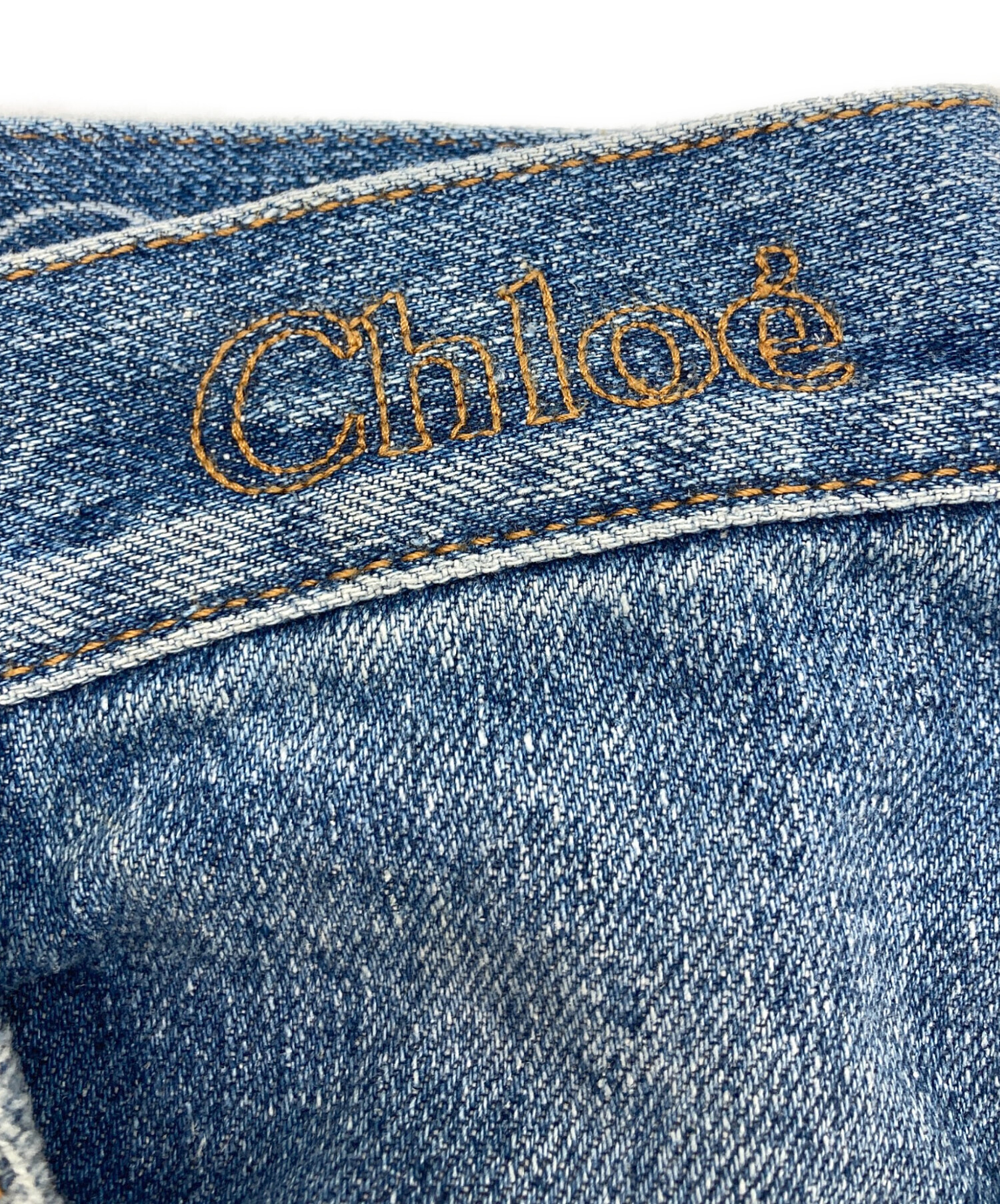 中古・古着通販】Chloe (クロエ) カットオフデニムパンツ FOGGY BLUE