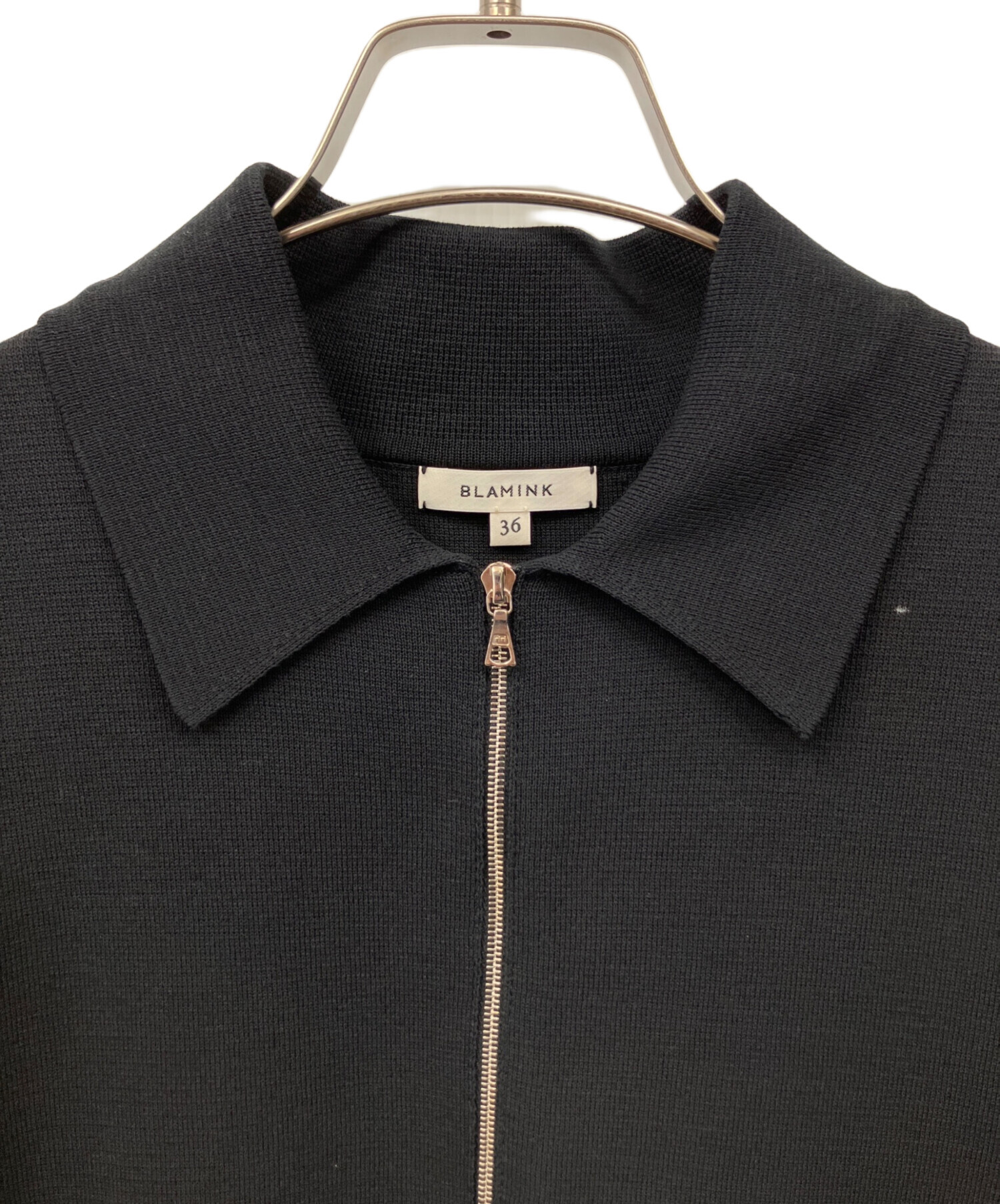 BLAMINK - BLAMINK ブラミンク RESORT ハーフ ジップ プルオーバー 36 中古・古着通販】BLAMINK (ブラミンク) コットンミラノ14Gハーフジップ