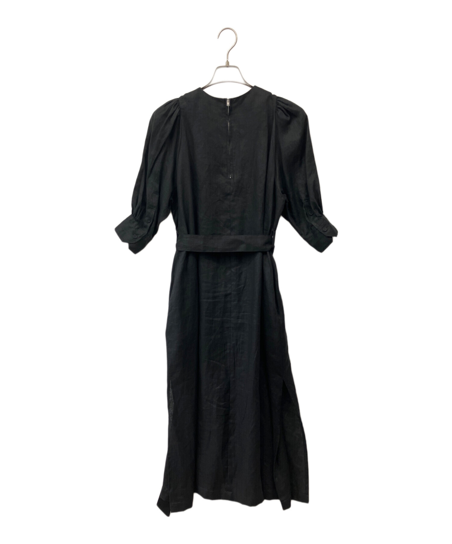 中古・古着通販】HYKE (ハイク) LINEN BALLOON SLEEVE MAXI DRESS