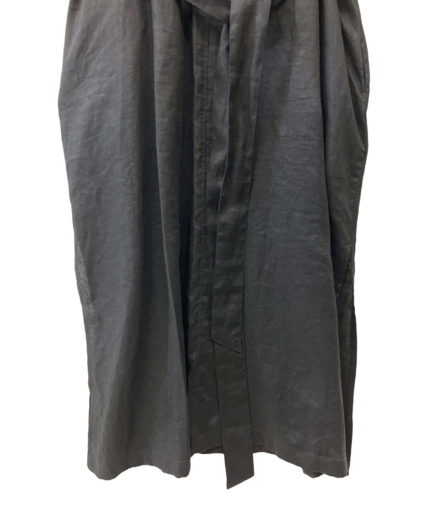 中古・古着通販】HYKE (ハイク) LINEN BALLOON SLEEVE MAXI DRESS